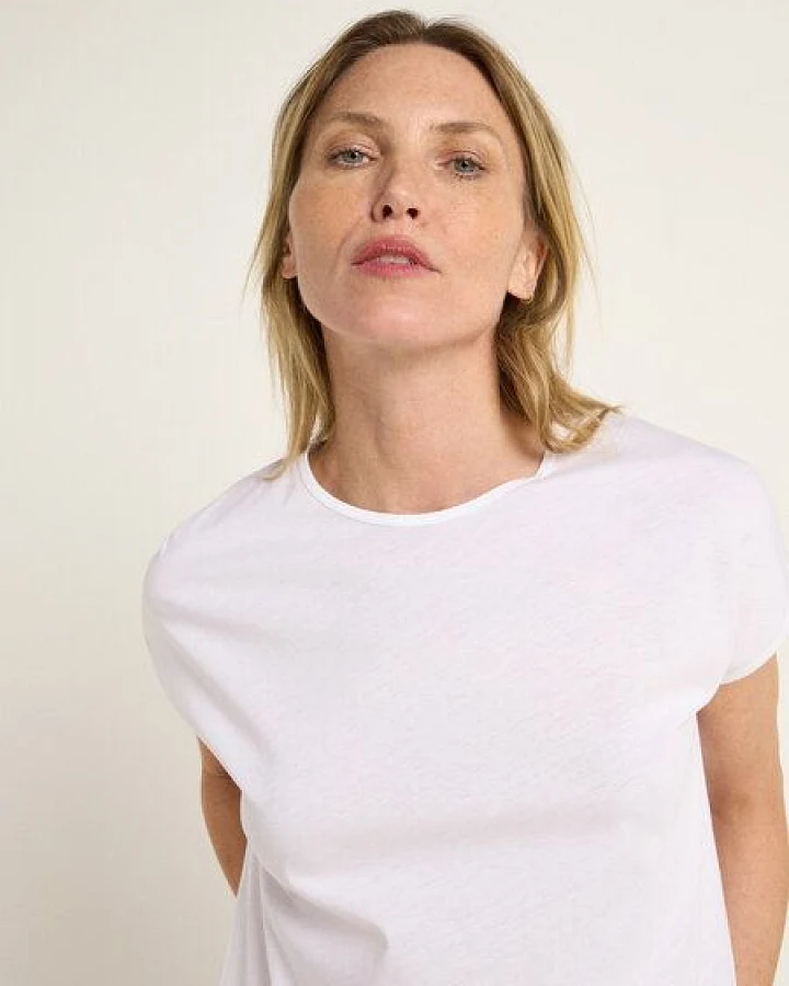 LANIUS Shirt mit überschnittener Schulter aus Bio-Baumwolle