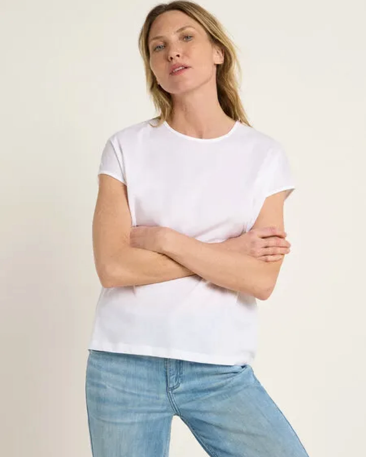 LANIUS Shirt mit überschnittener Schulter aus Bio-Baumwolle – Ansicht 2