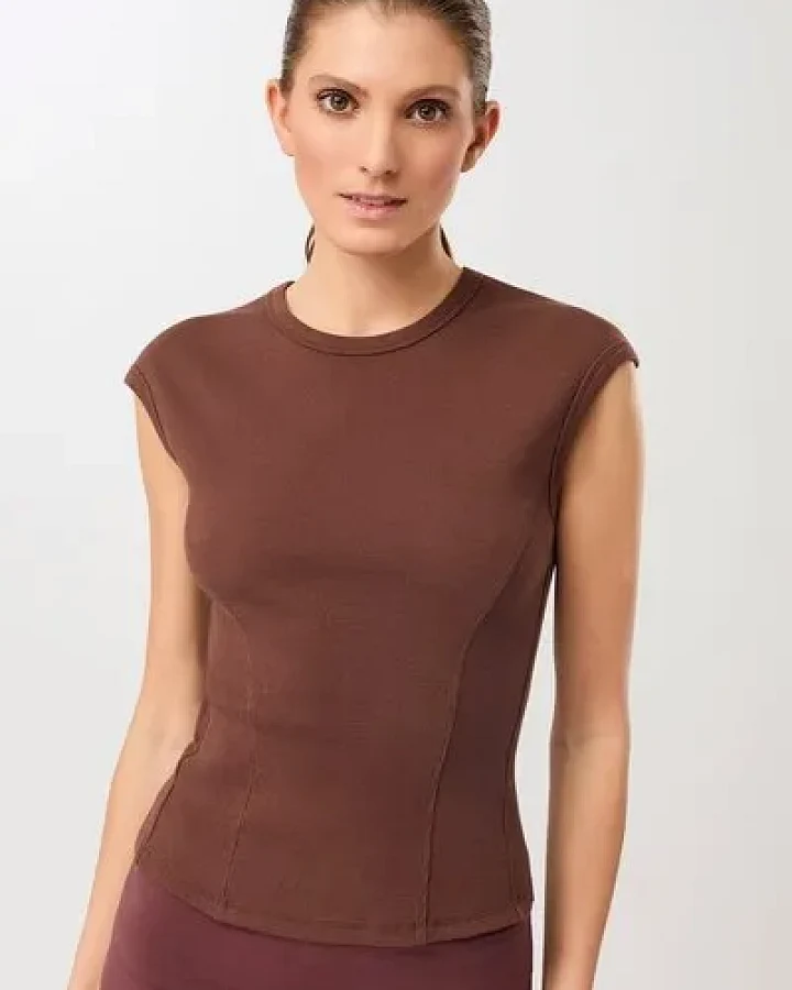 Mandala Ribbed Sport Top