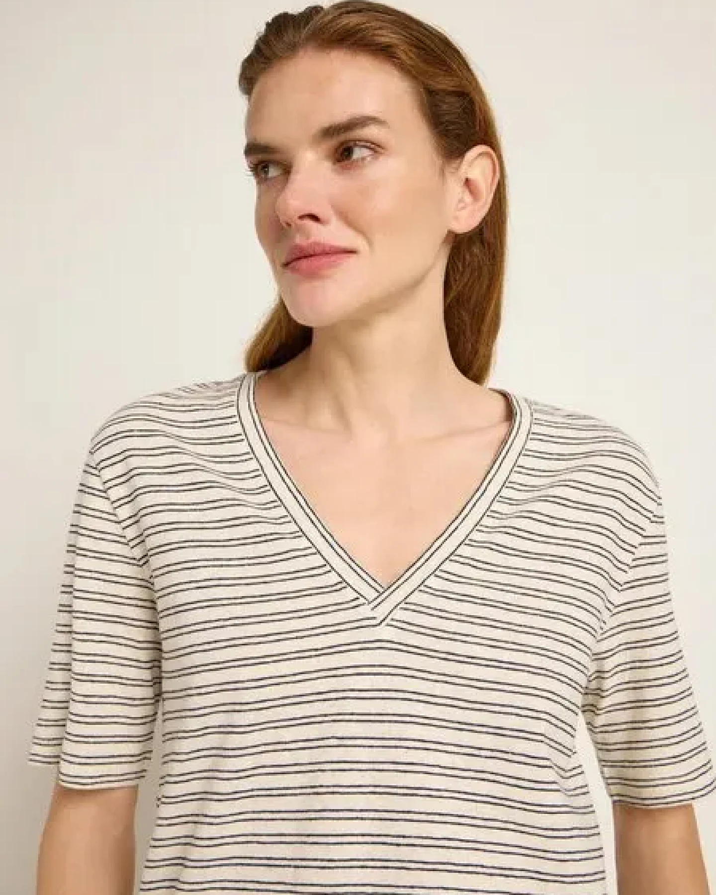 LANIUS Streifenshirt (OCS) aus Hanf und Bio-Baumwolle – Ansicht 3