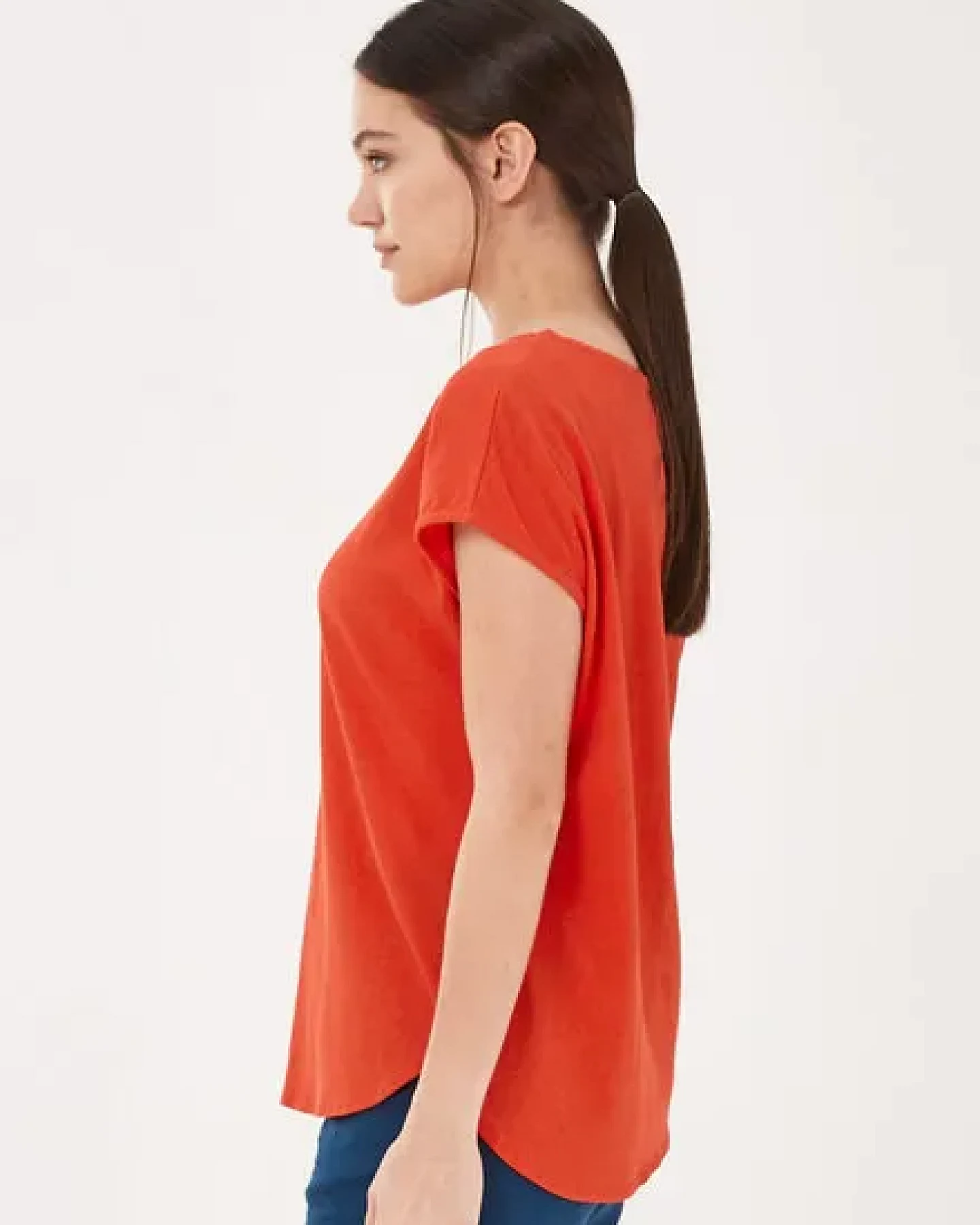 ORGANICATION T-Shirt aus Bio-Baumwolle mit Leinen – Ansicht 3