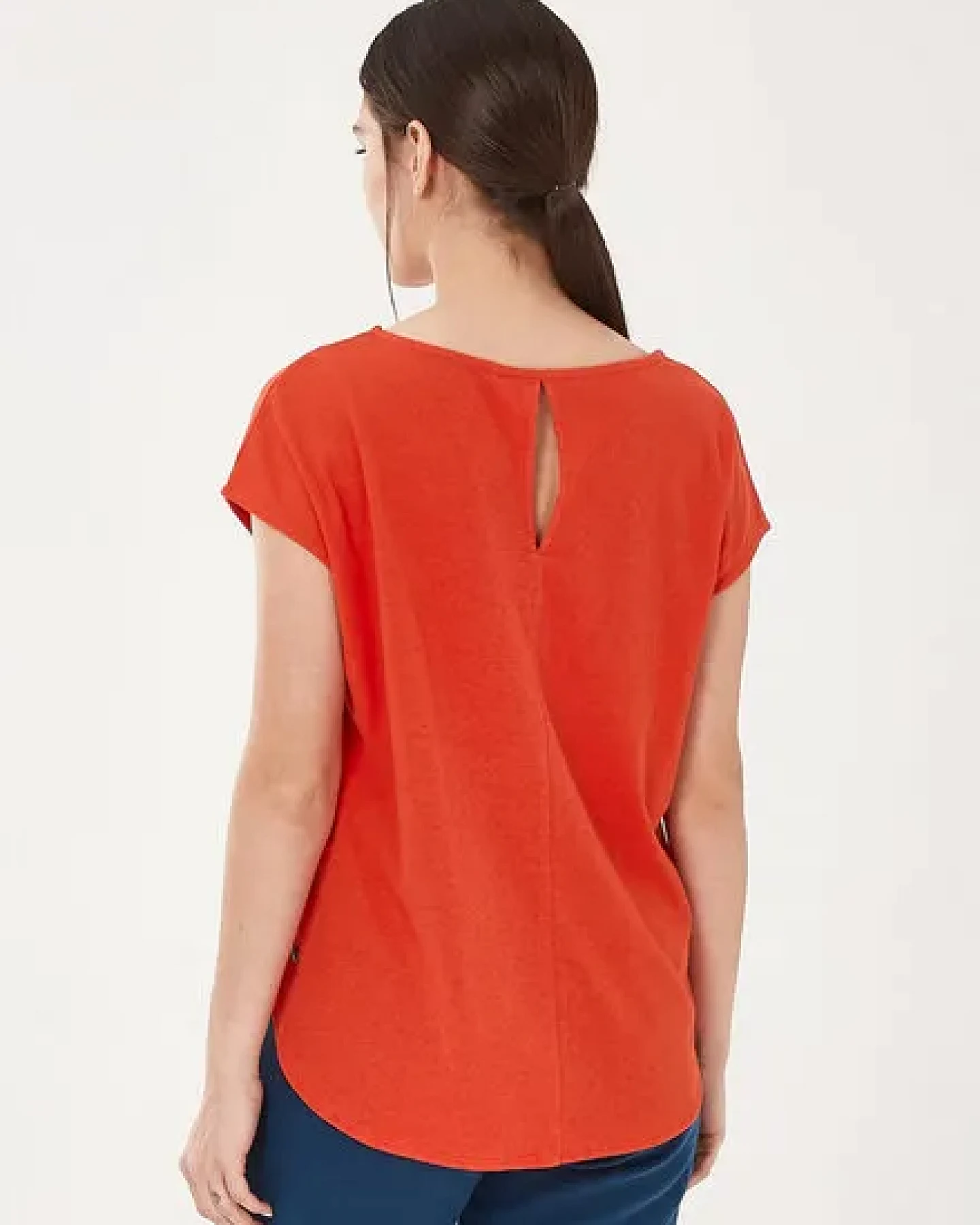 ORGANICATION T-Shirt aus Bio-Baumwolle mit Leinen – Ansicht 4