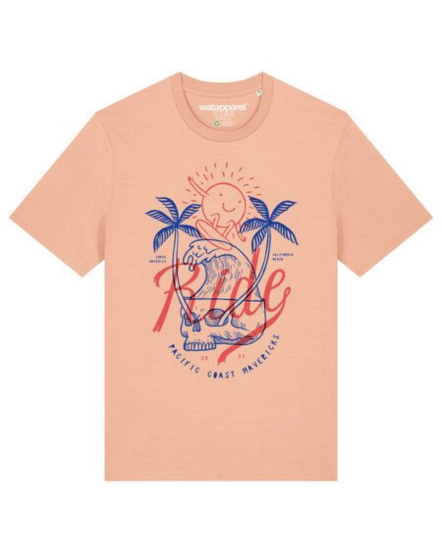 watapparel T-Shirt Unisex Ride the waves – Ansicht 2