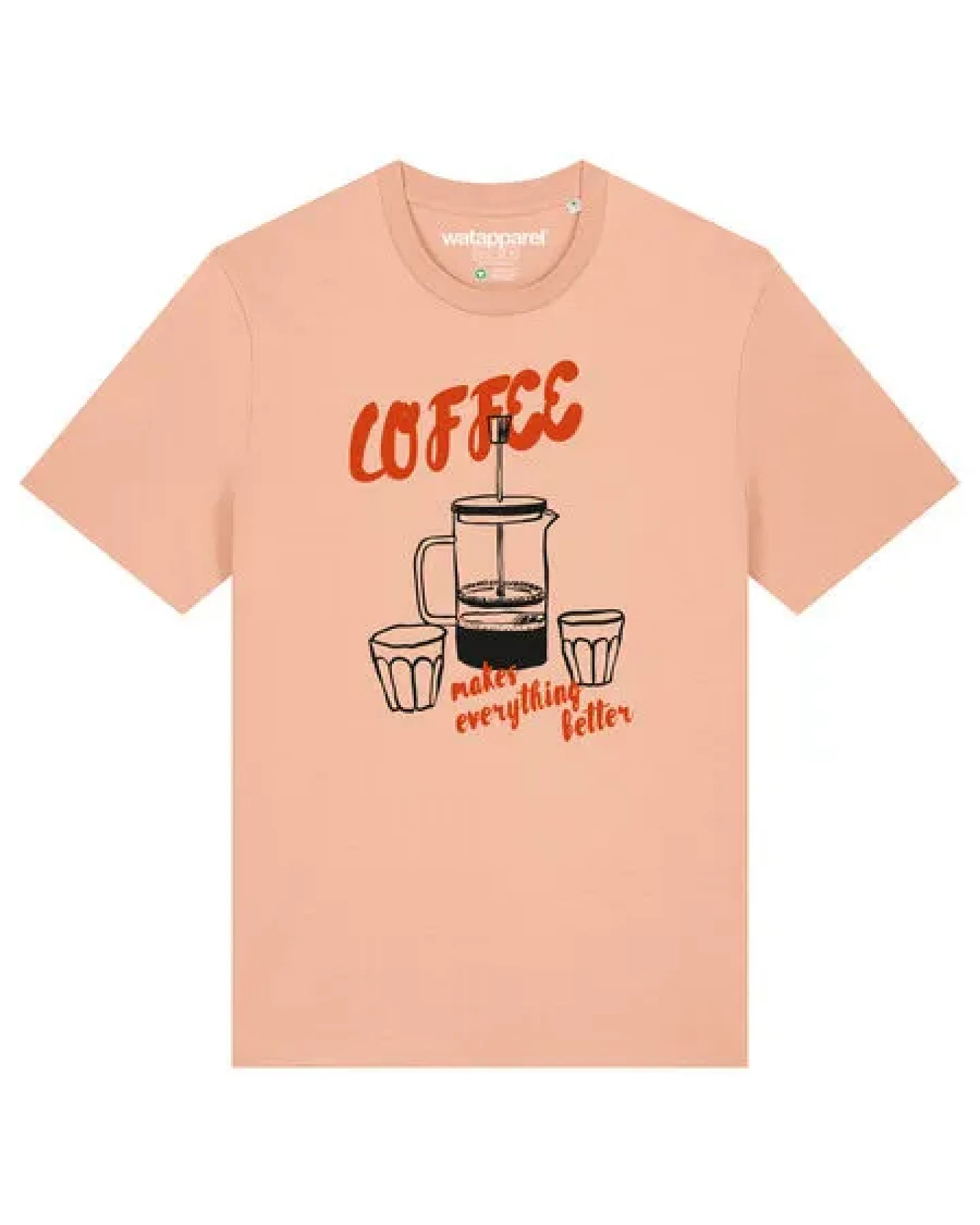 watapparel T-Shirt Unisex Coffee makes everything better – Ansicht 2