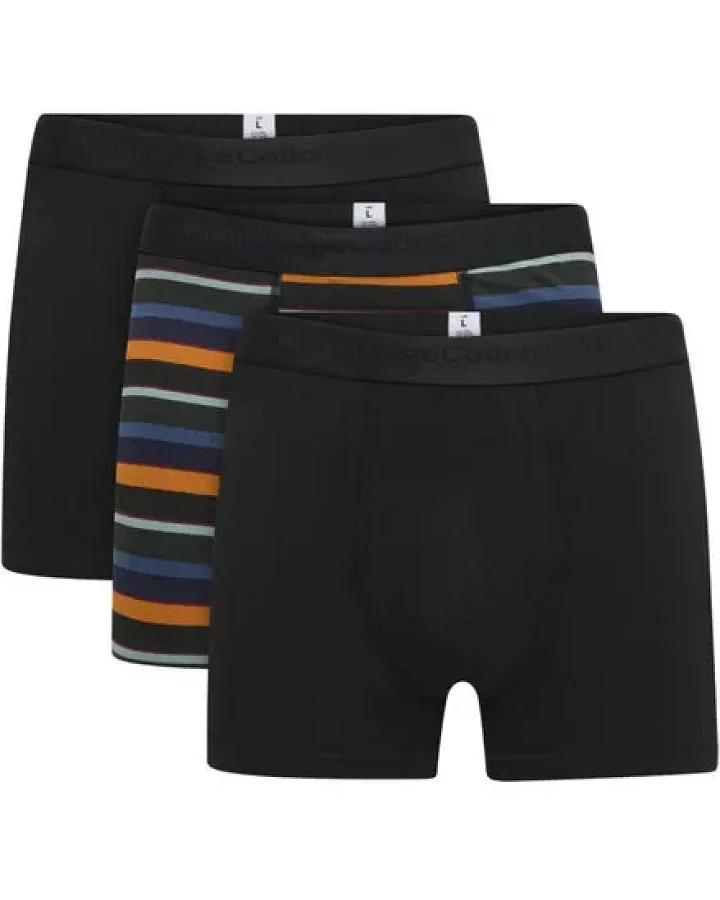 KnowledgeCotton Apparel 3-Pack Boxershorts STRIPE aus Bio-Baumwolle