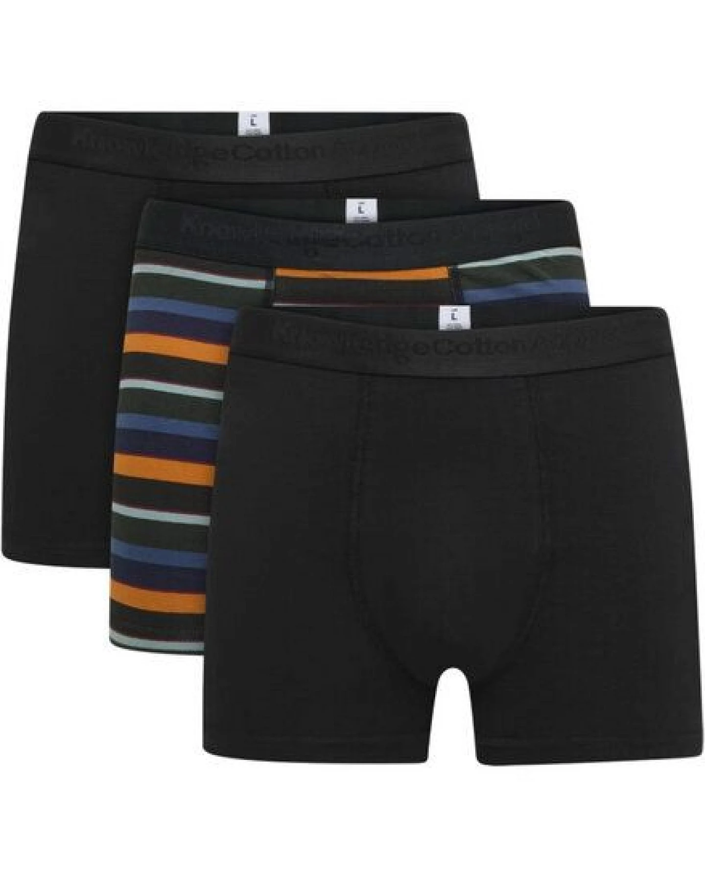 KnowledgeCotton Apparel 3-Pack Boxershorts STRIPE aus Bio-Baumwolle – Ansicht 2
