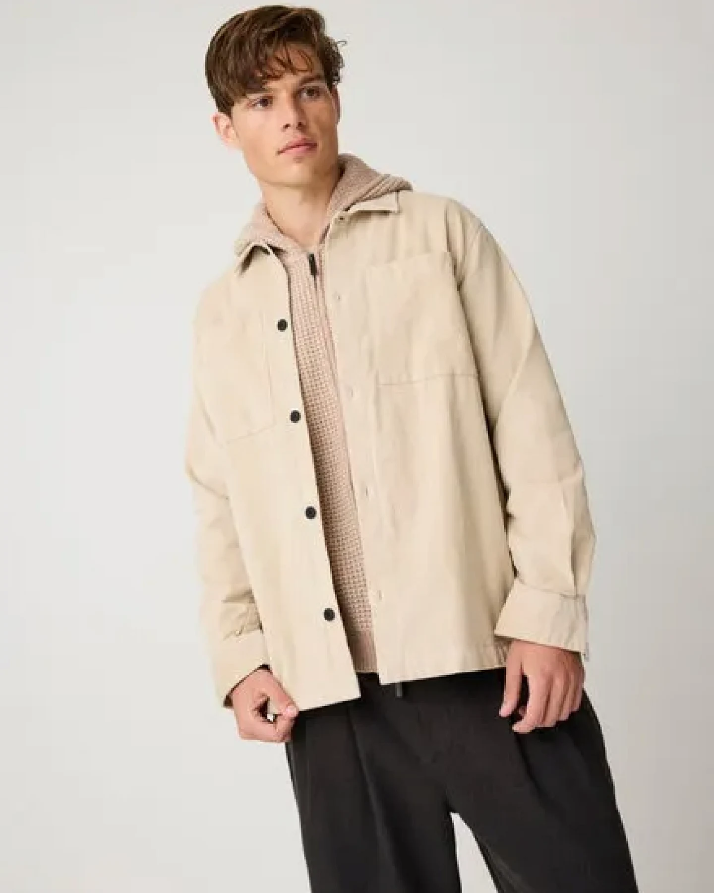 KnowledgeCotton Apparel Lockeres Cord-Overshirt aus Bio-Baumwolle – Ansicht 3