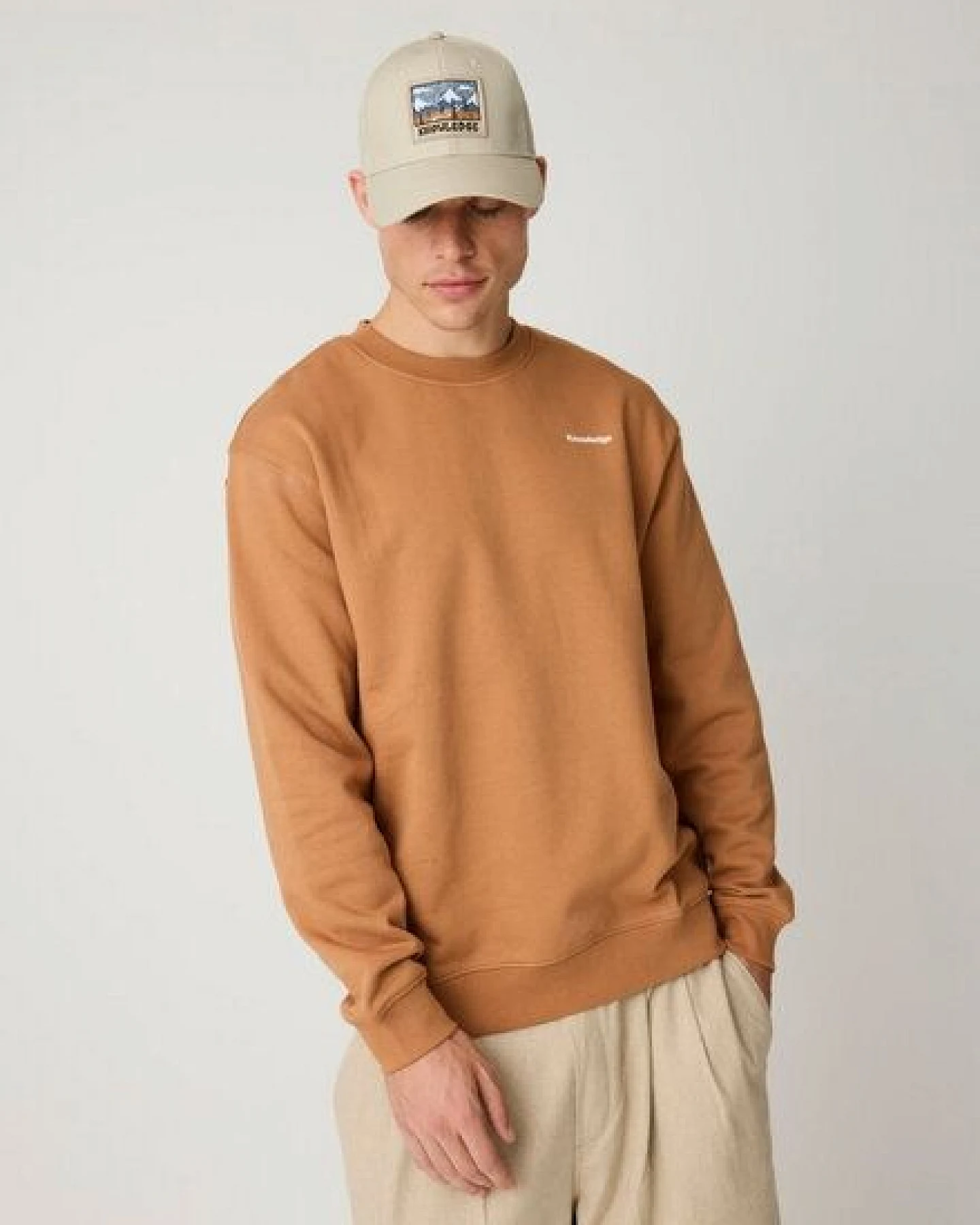 KnowledgeCotton Apparel Lockeres Sweatshirt mit Rückenprint aus Bio-Baumwolle – Ansicht 2
