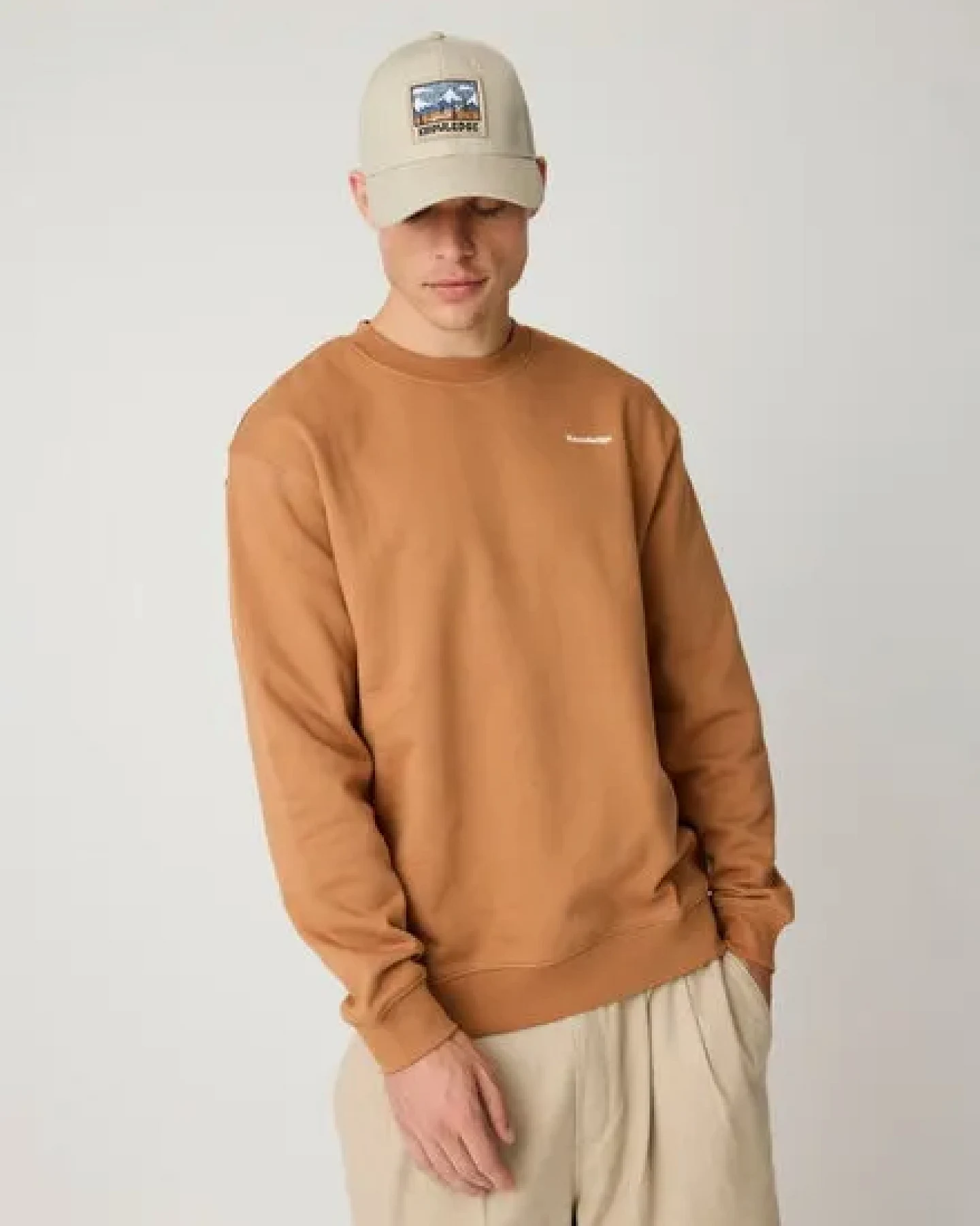 KnowledgeCotton Apparel Lockeres Sweatshirt mit Rückenprint aus Bio-Baumwolle – Ansicht 2
