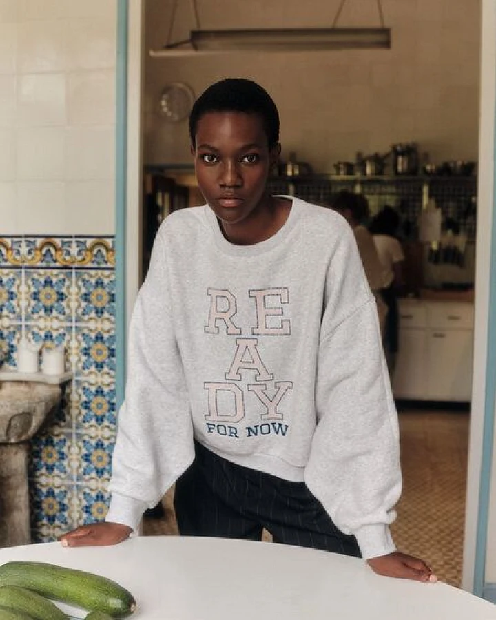 LANIUS Statement Sweatshirt (GOTS) aus Bio-Baumwolle und recyceltem Polyester