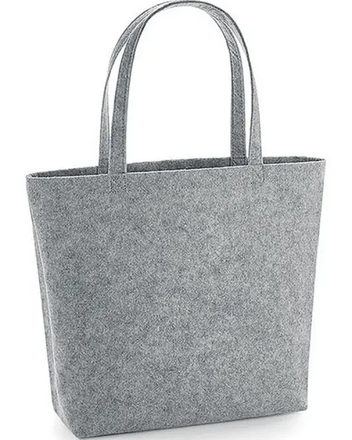 BagBase Filz Shopper Einkaufstasche Tasche Umhängetasche Filz aus recyceltem Polyester