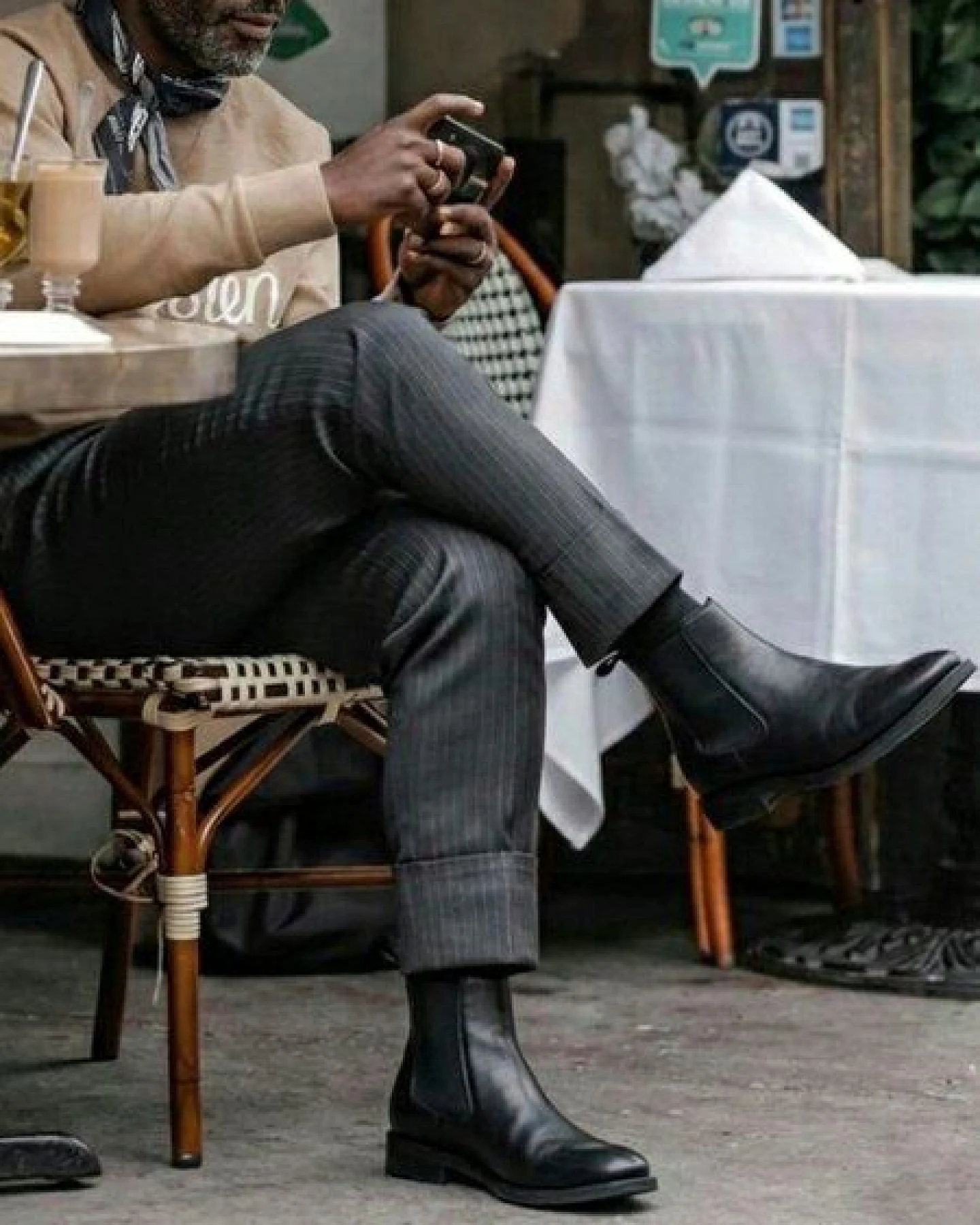Will's Vegan Shop Goodyear Welt Chelsea-Boots Schwarz Herren – Ansicht 2