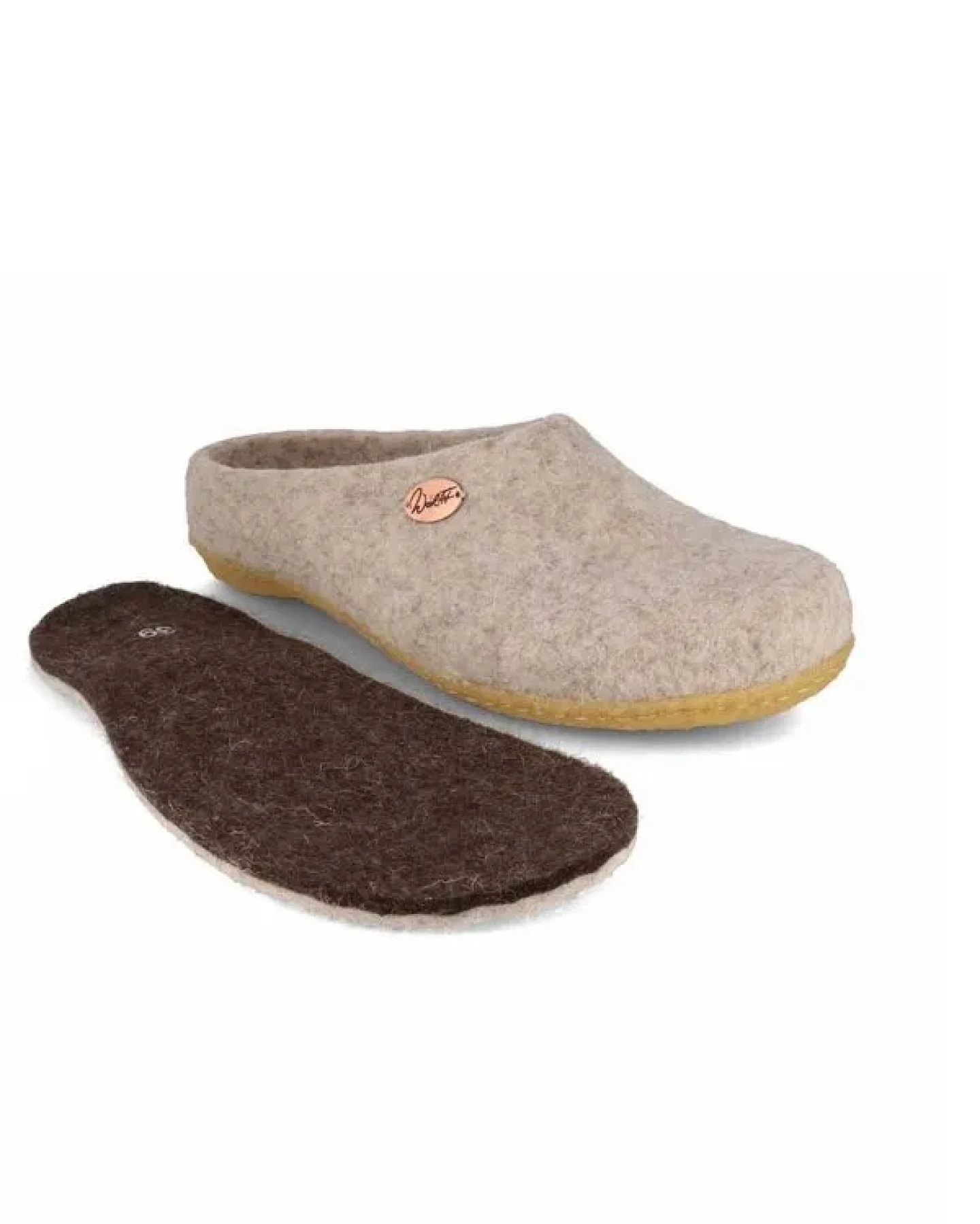 WoolFit Filzpantoffeln „Classic“ mit Naturgummisohle mit weichen Filzeinlagen – Ansicht 4