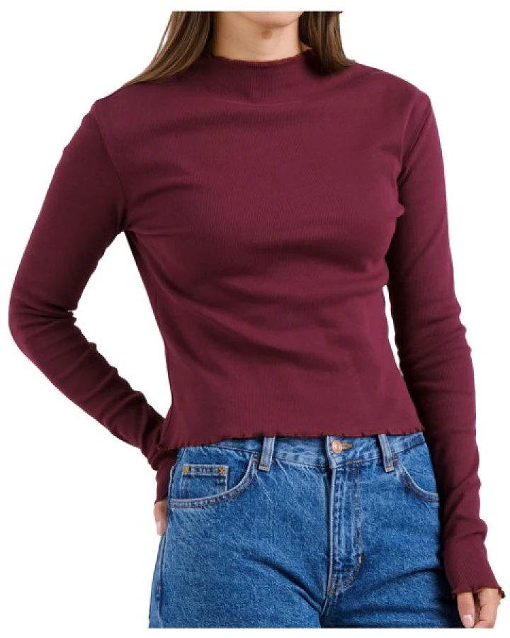 DEDICATED - Women's Rib Top Ryd - Longsleeve Gr XS rot