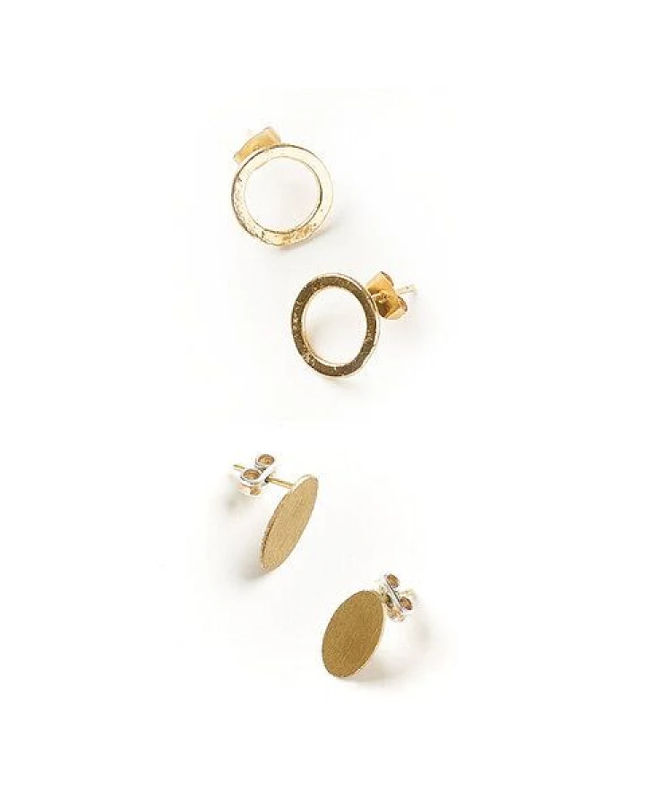 Frida Feeling Diya Ohrstecker, 2er Set (Kreis & Oval)