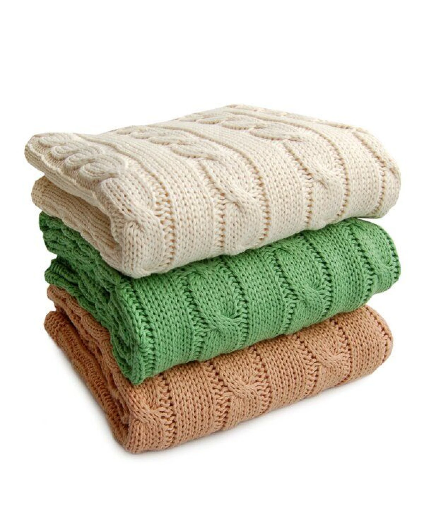 Sonnenstrick – Bio Baby-Kuscheldecke "Zopfmuster" (90 x 90 cm) Bio-Baumwolle – Ansicht 2