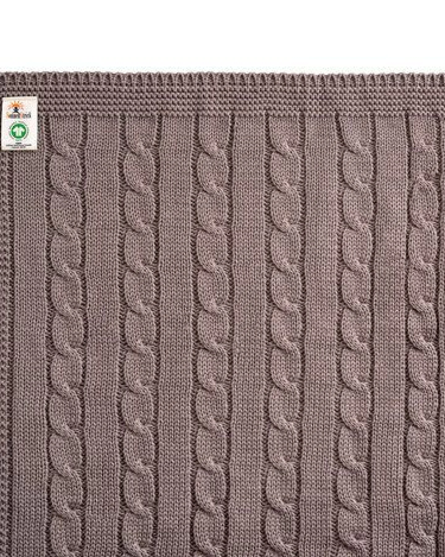 Sonnenstrick – Bio Baby-Kuscheldecke "Zopfmuster" (90 x 90 cm) Bio-Baumwolle – Ansicht 4