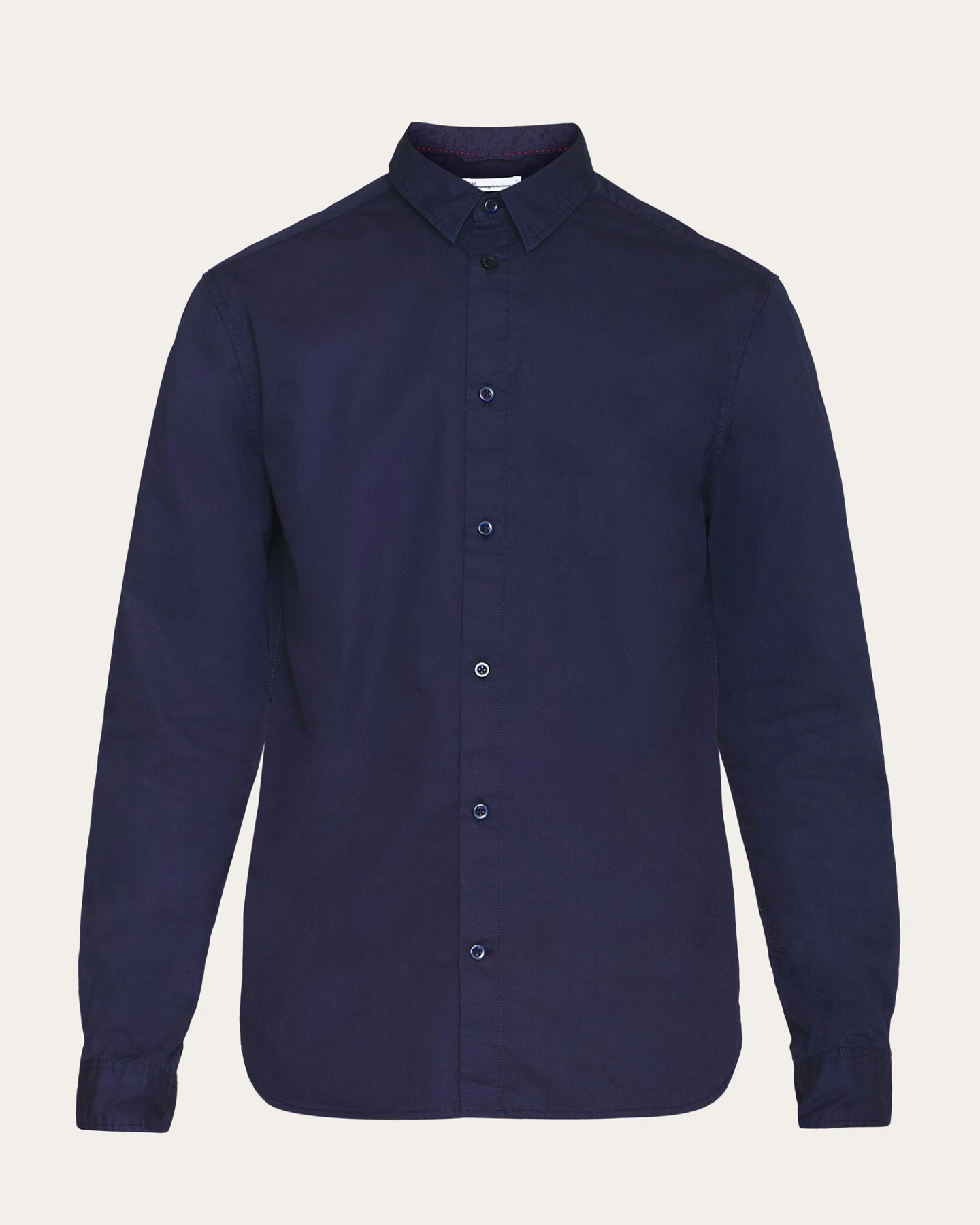 KnowledgeCotton Apparel Herren vegan Hemd Alf Regular Crispy Total Eclipse Navy – Ansicht 2