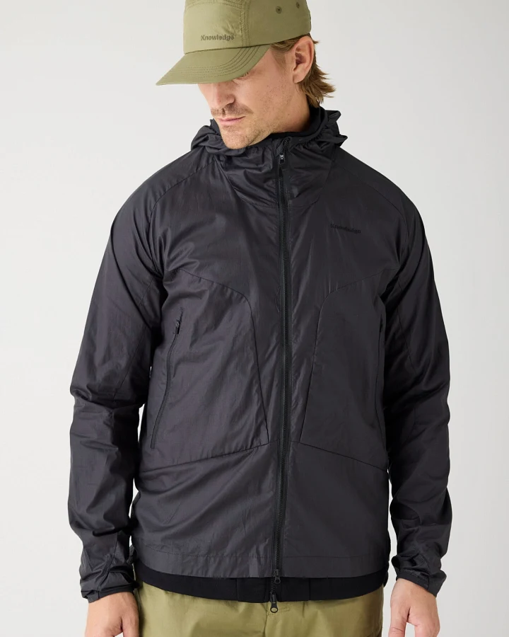 KnowledgeCotton Apparel Herren vegan Jacke Vent Ripstop 90 Schwarz