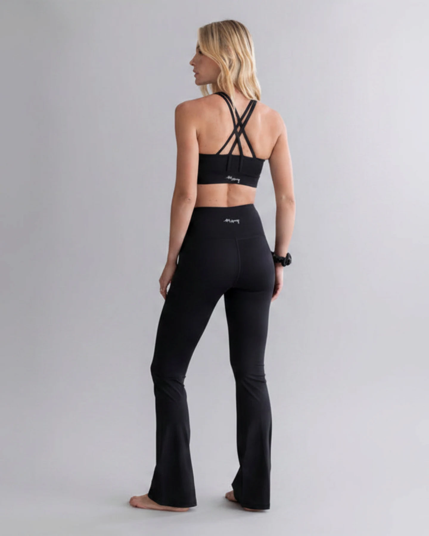 Hey Honey Leggings Flared Cotton Touch - Black – Ansicht 2