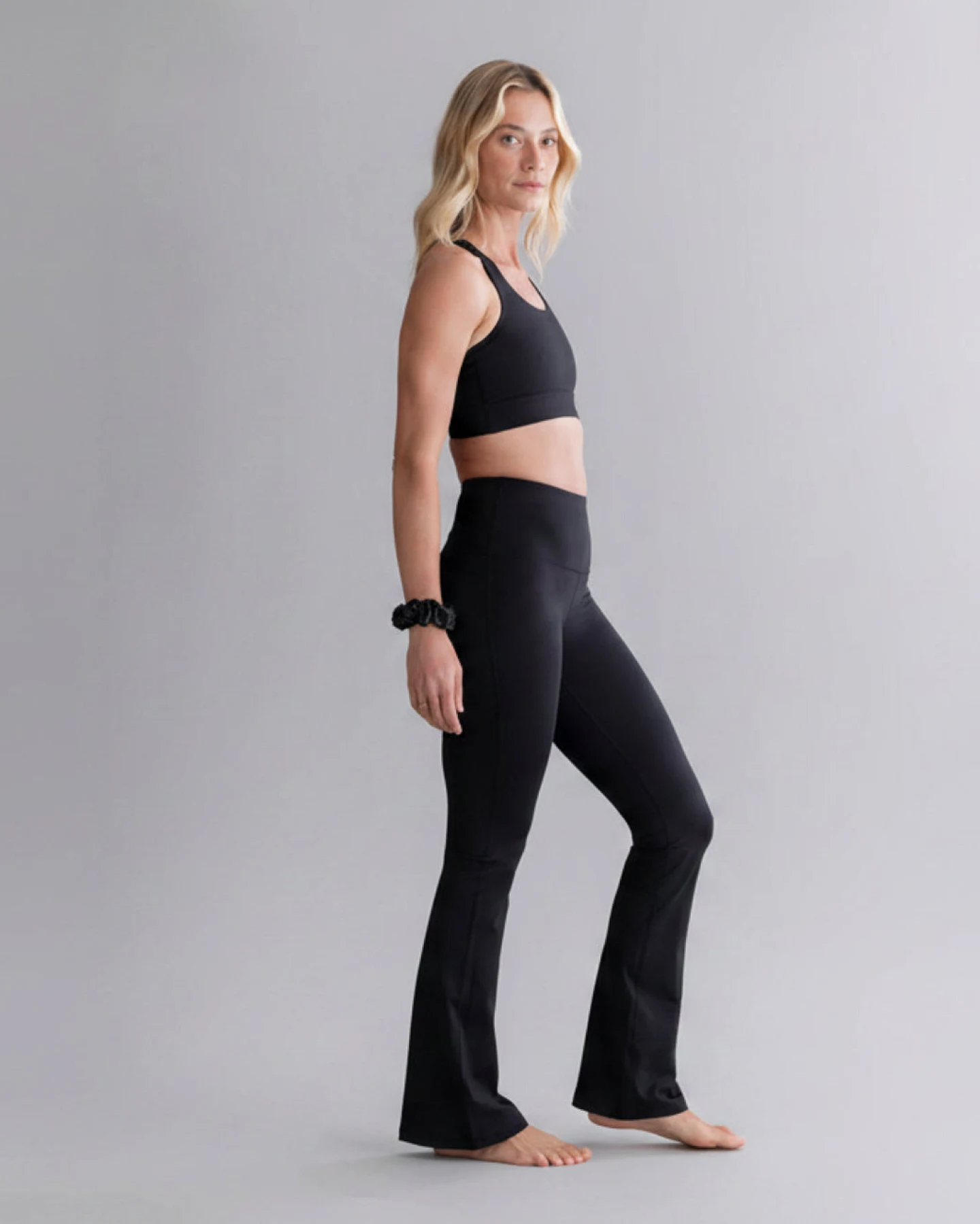 Hey Honey Leggings Flared Cotton Touch - Black – Ansicht 4