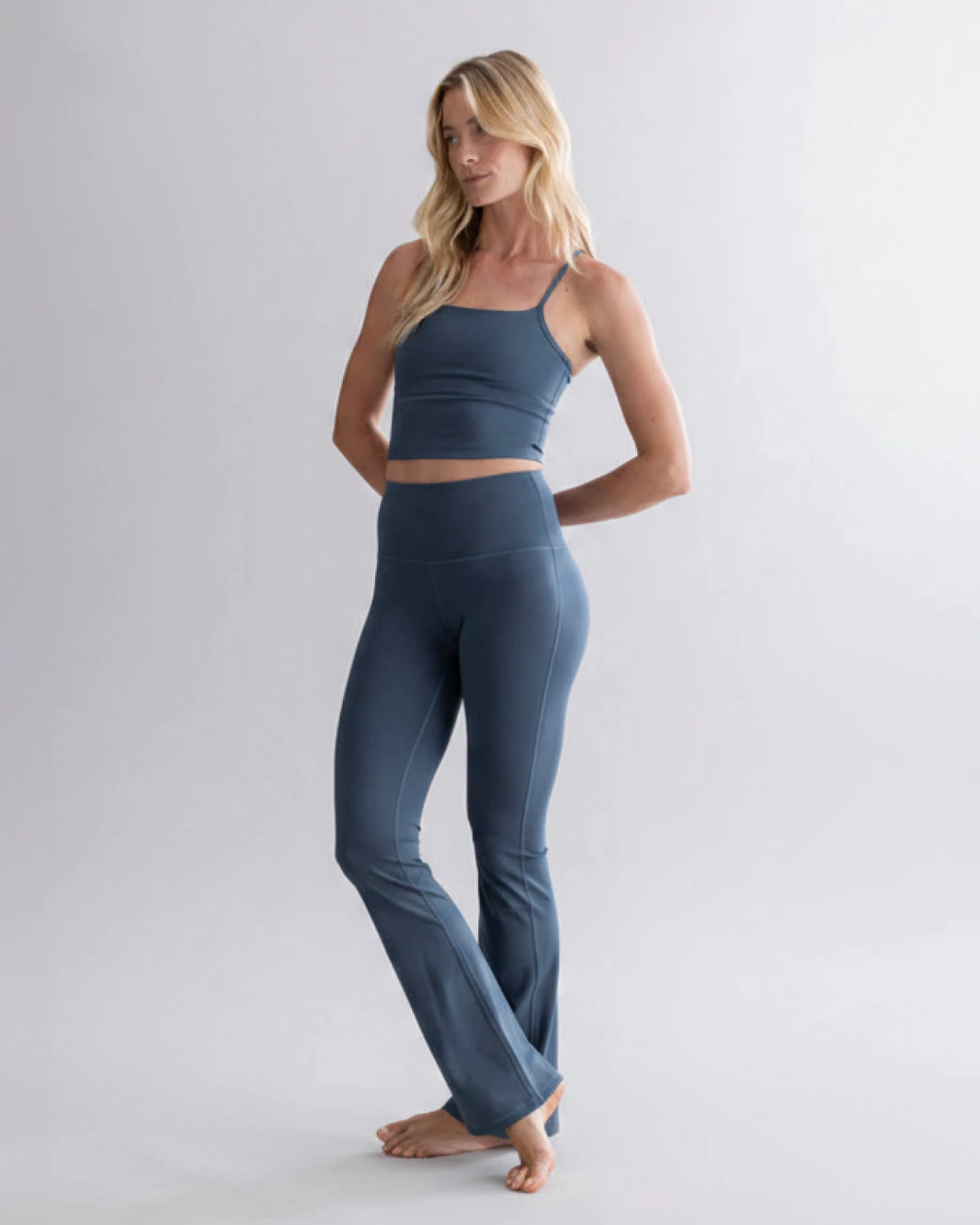 Hey Honey Leggings Flared Cotton Touch - Teal – Ansicht 5