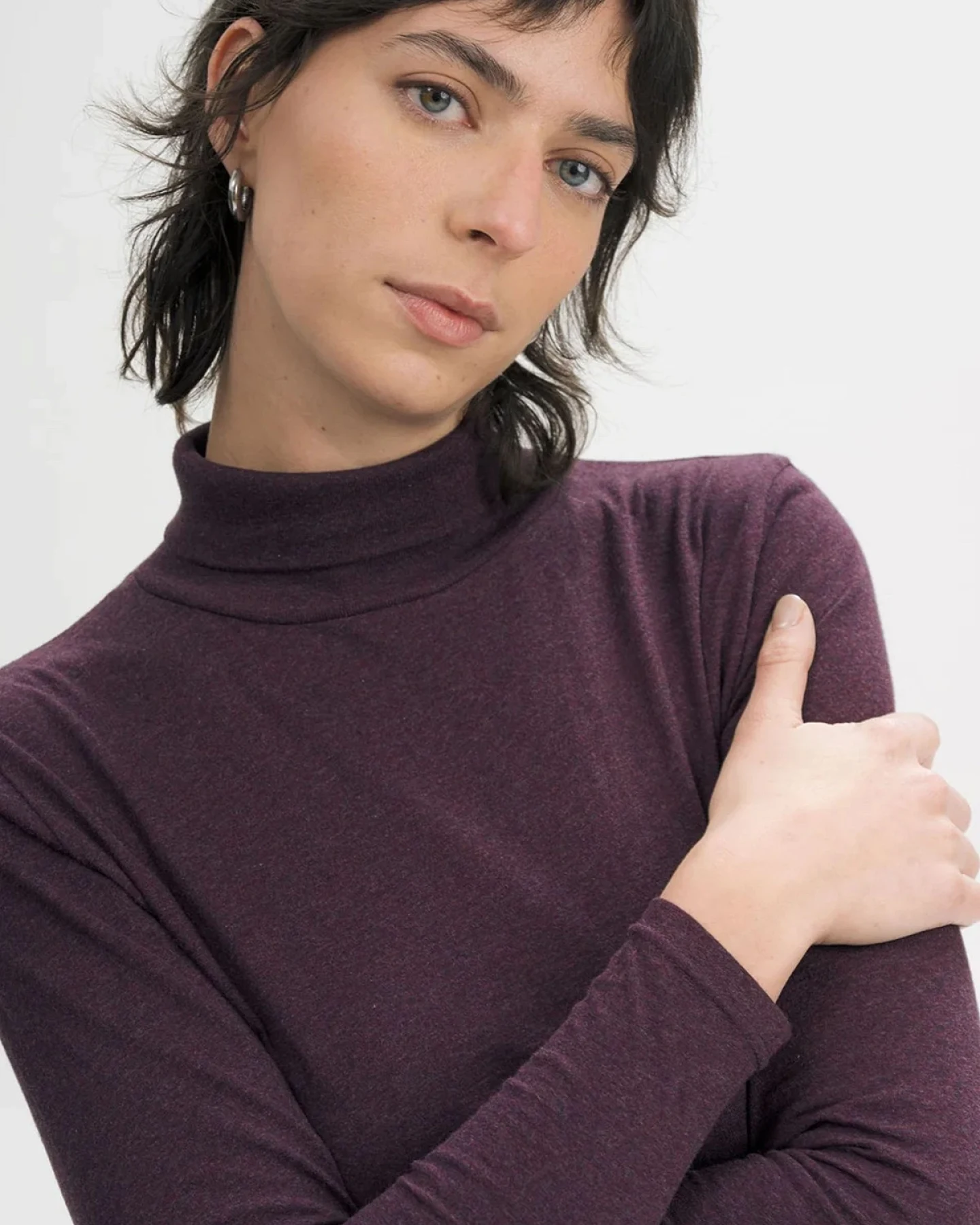 Longsleeve Turtleneck Anchal Weinrot – Ansicht 4