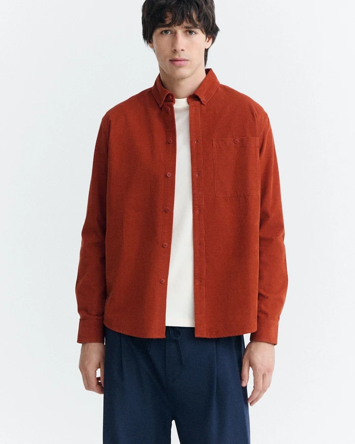 Hemd Anto Microcorduroy Braun