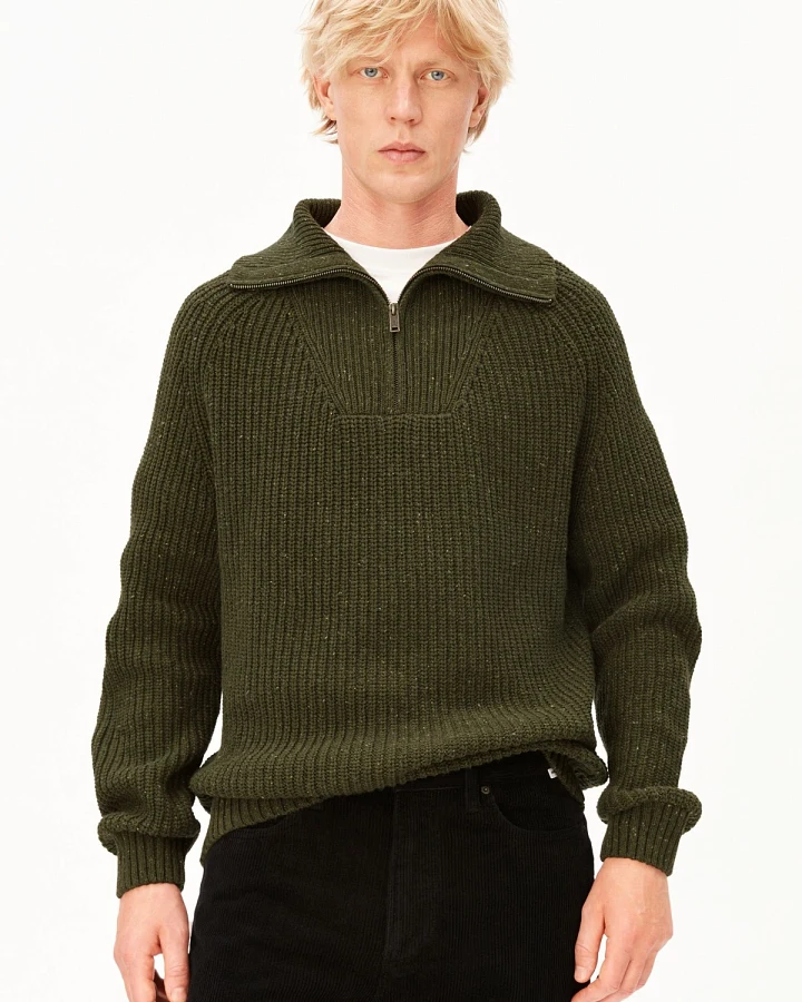 Produktseite: Strickpullover Wool Tweed Troyer