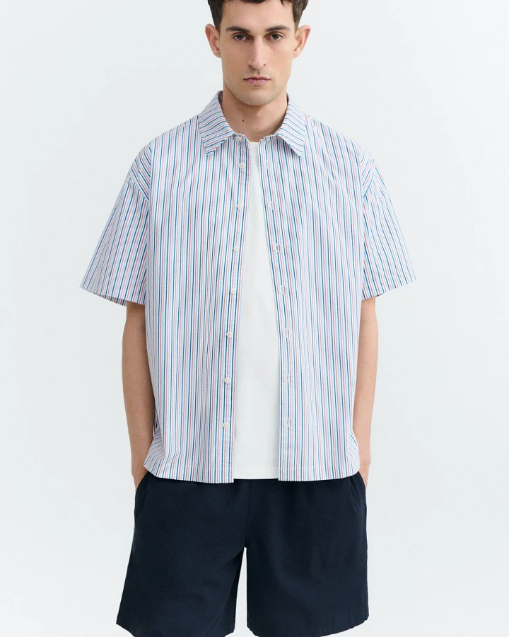 Hemd Kurtis Blue Colliure Stripes Blau