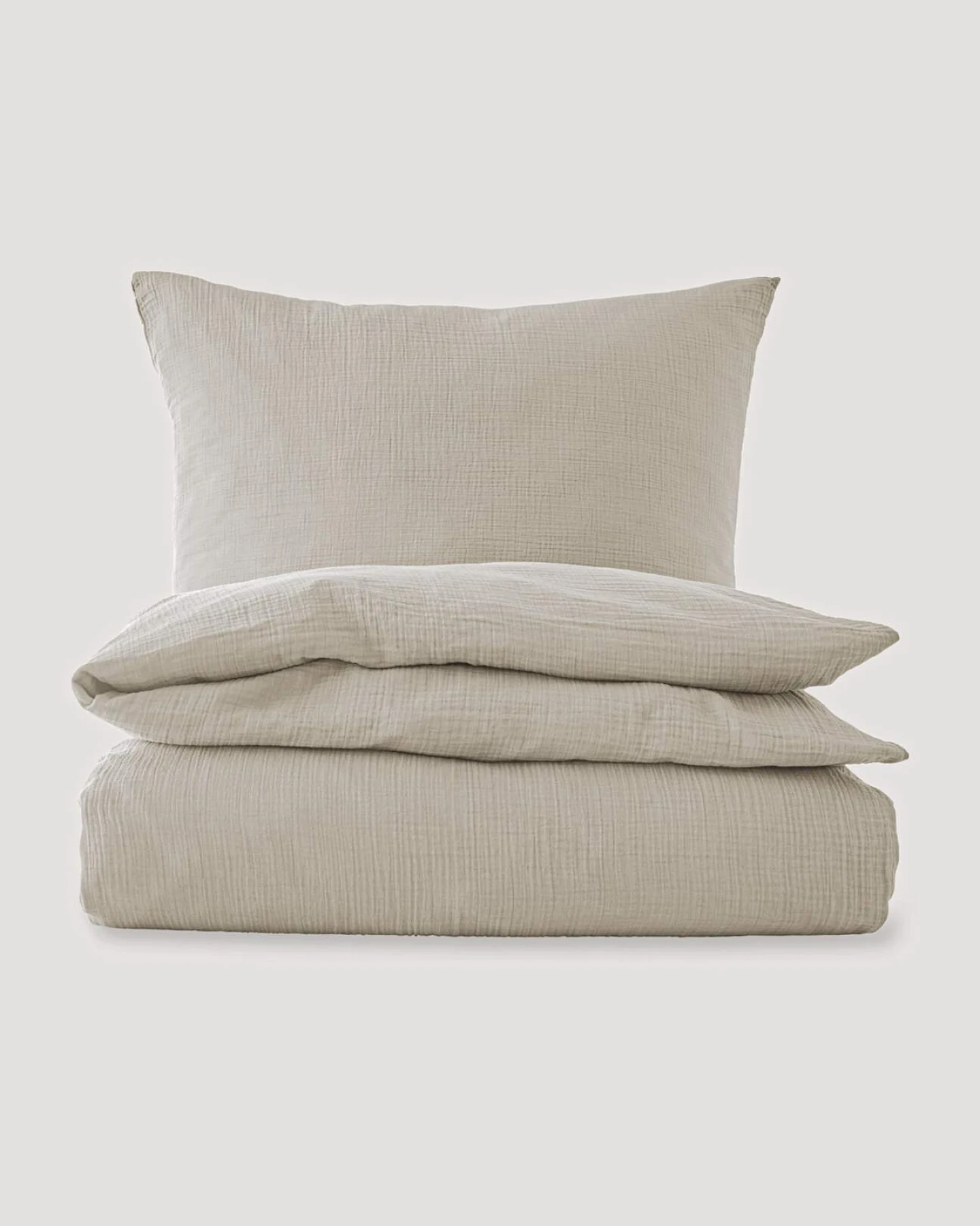 hessnatur Baby Musselin Bettwäsche aus Bio-Baumwolle - beige - Größe 135x200 / 80x80 cm – Ansicht 4