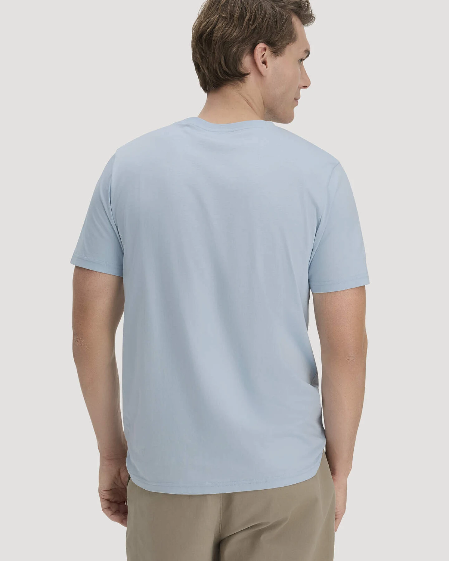 hessnatur Herren T-Shirt Regular aus Regenerative Organic Cotton (ROC) - blau - Größe 46 – Ansicht 3