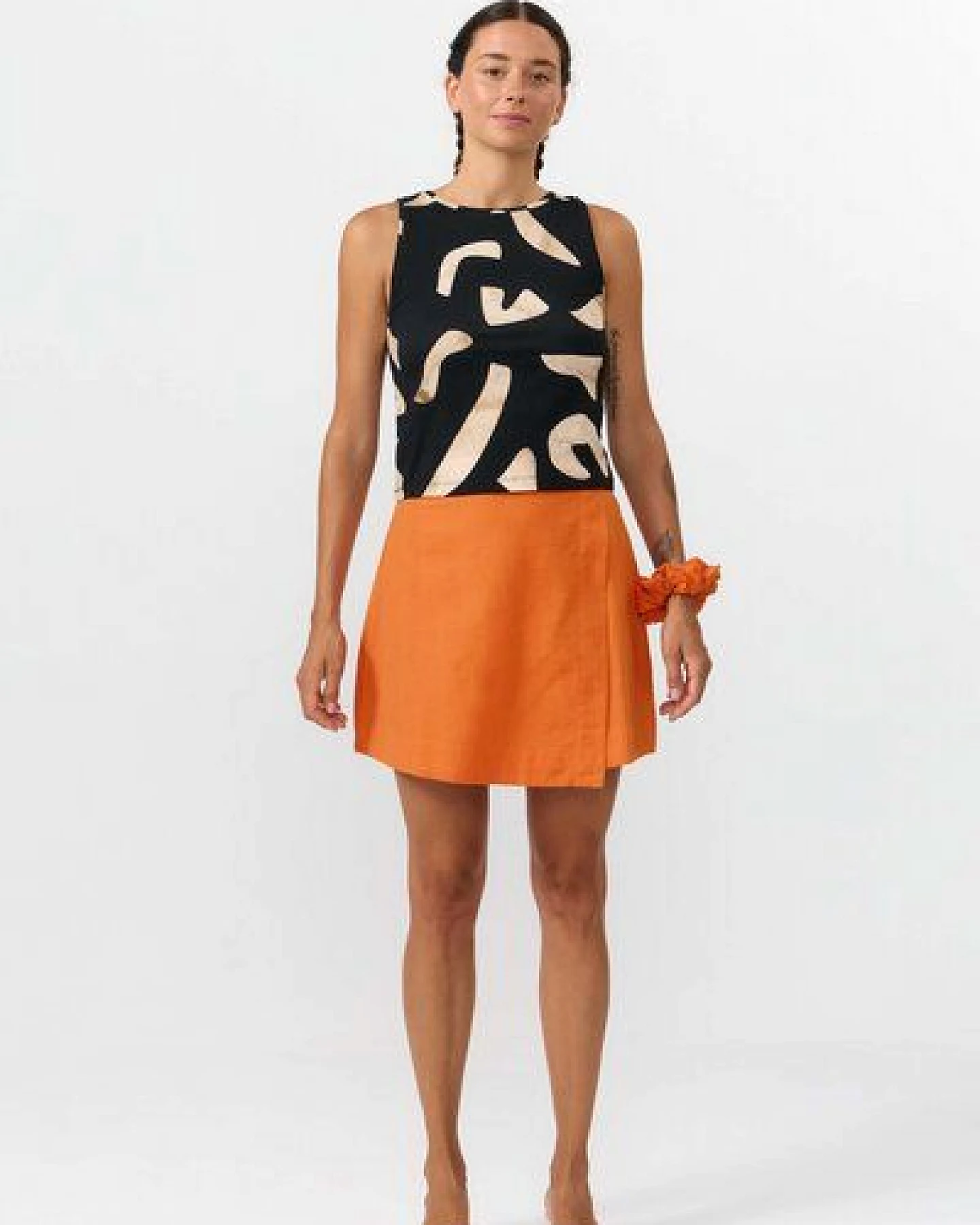 Suite13lab Damen-Rippentop ärmellos MIÑO im Stones-Print – Ansicht 2