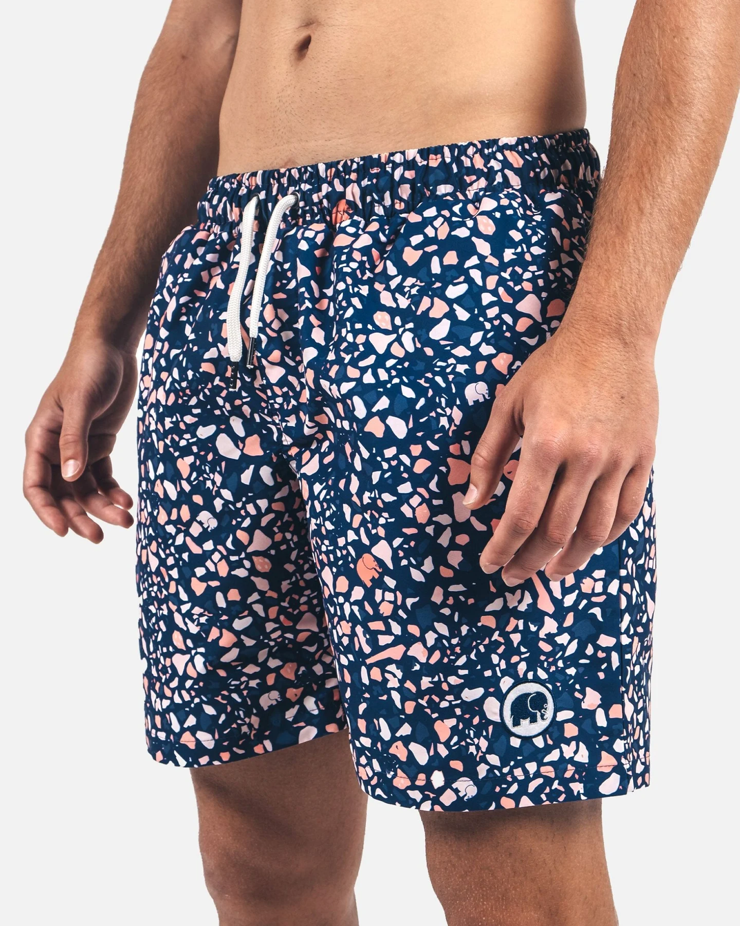 Trendsplant Herren vegan Badeshorts Terrazzo Blau – Ansicht 2