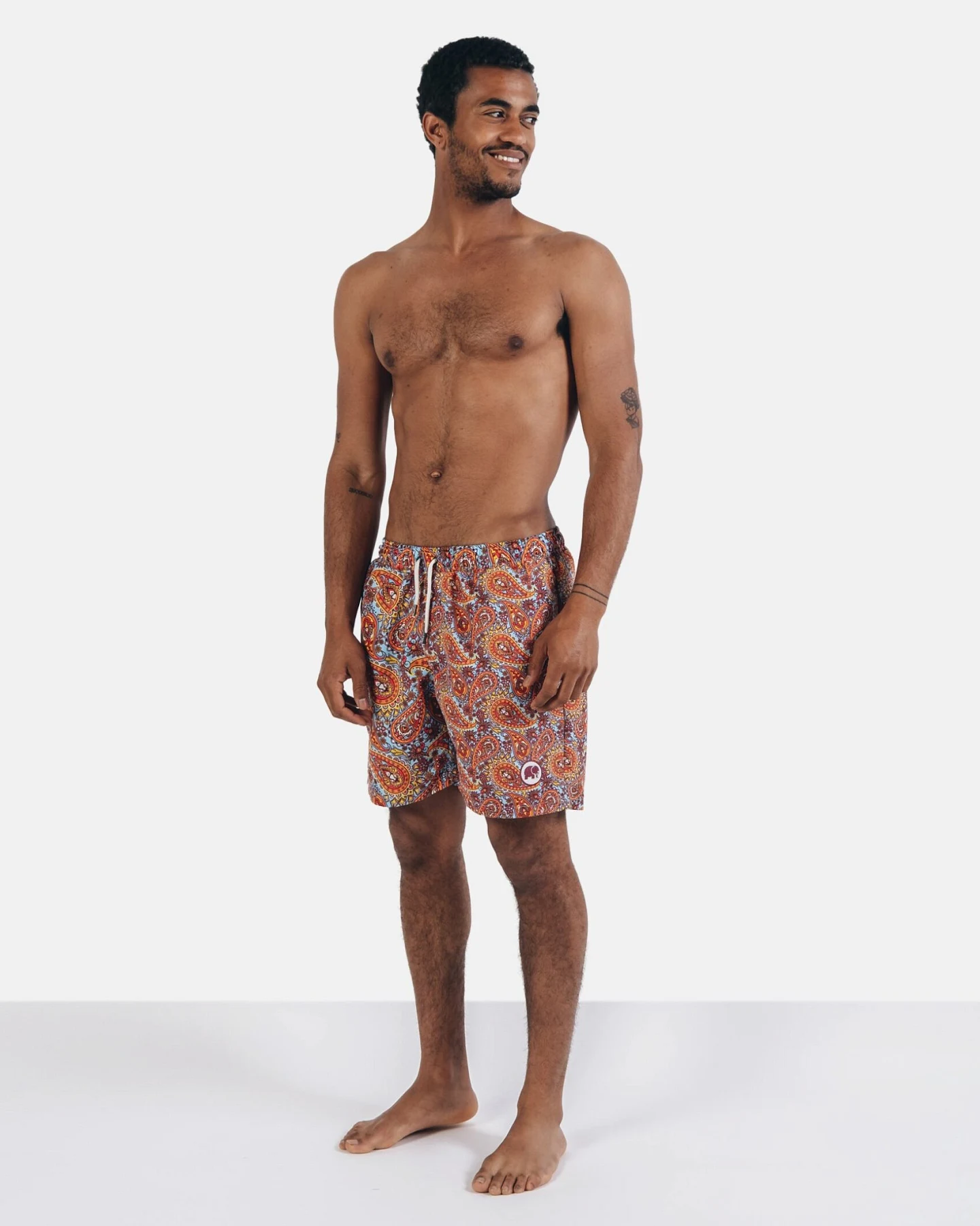 Trendsplant Herren vegan Badehose Karibik Paisley – Ansicht 2