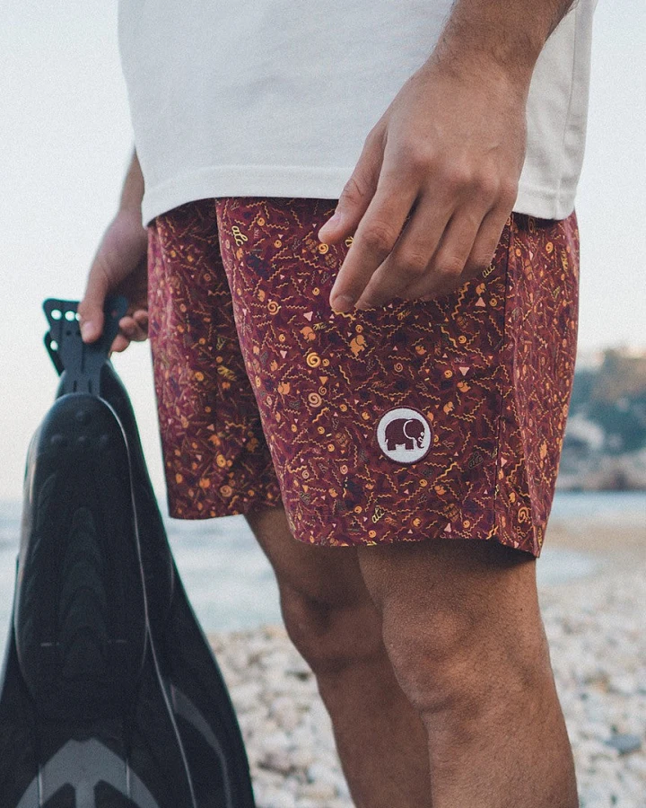 Trendsplant Herren vegan Badehose Dogtown Rot