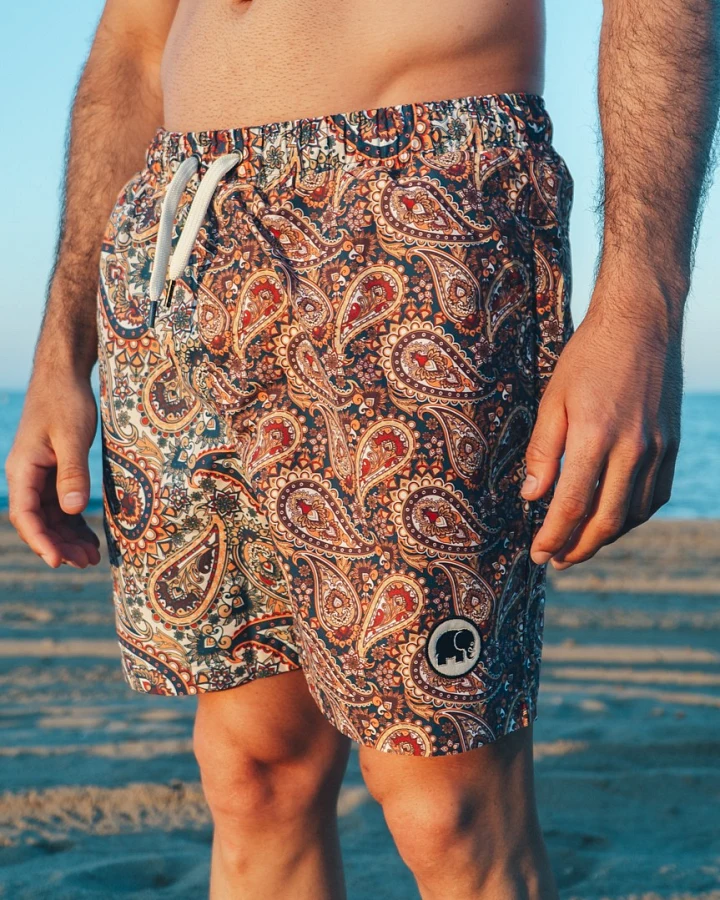 Trendsplant Herren vegan Badehose Ocean Paisley
