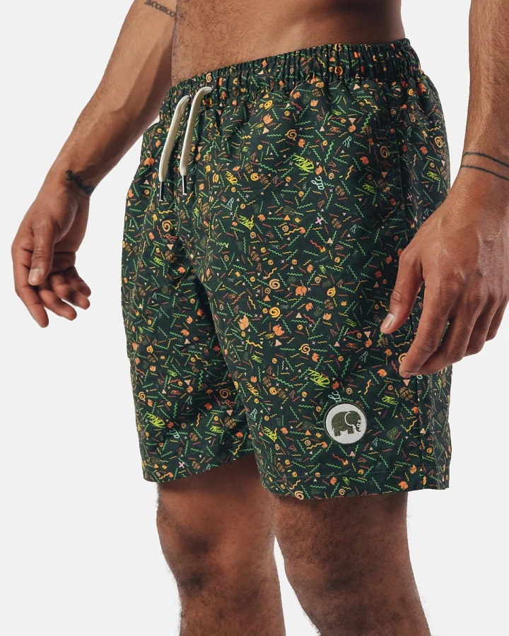 Trendsplant Herren vegan Badehose Dogtown Grün