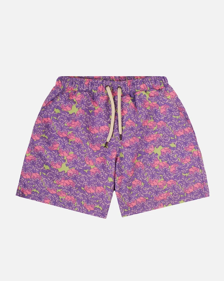 Trendsplant Herren vegan Swim Short Trippyplant Sour Grape