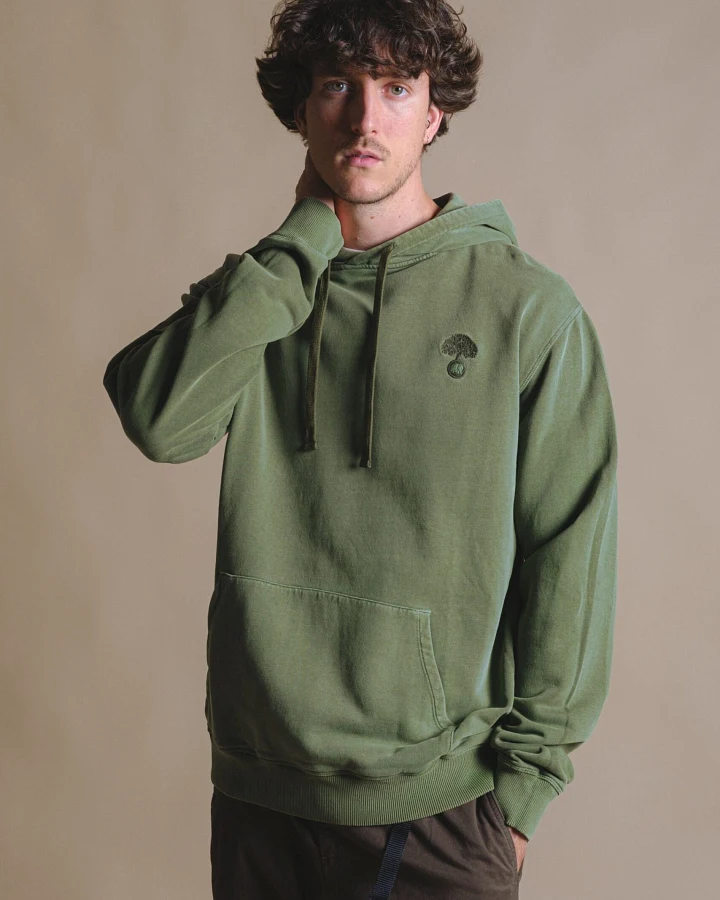 Trendsplant Herren vegan Hoodie Heavyweight Aroes Oak Green
