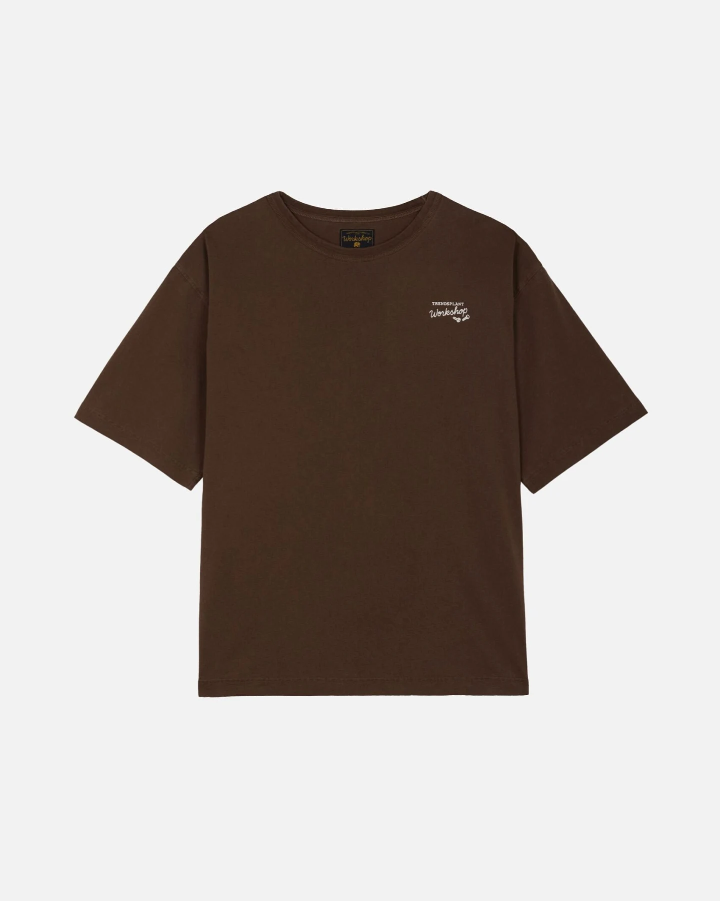 Trendsplant Herren vegan T-Shirt Bank Oversized Sattelbraun – Ansicht 2