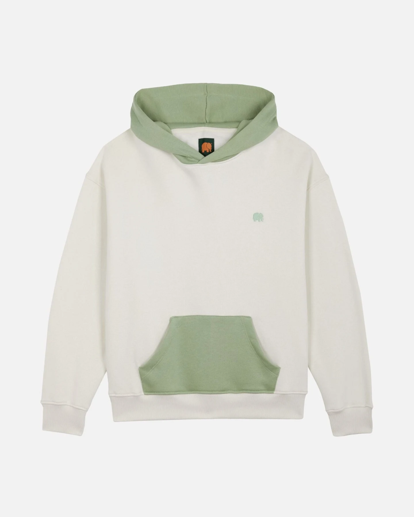 Trendsplant Damen vegan Hoodie Oversized Color Block Sea Glass – Ansicht 2