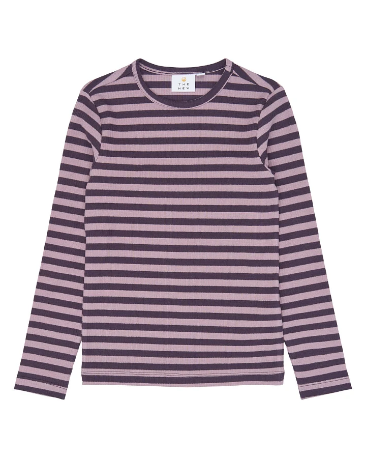 The NEW - Ripp-Langarmshirt Ripp beere gestreift