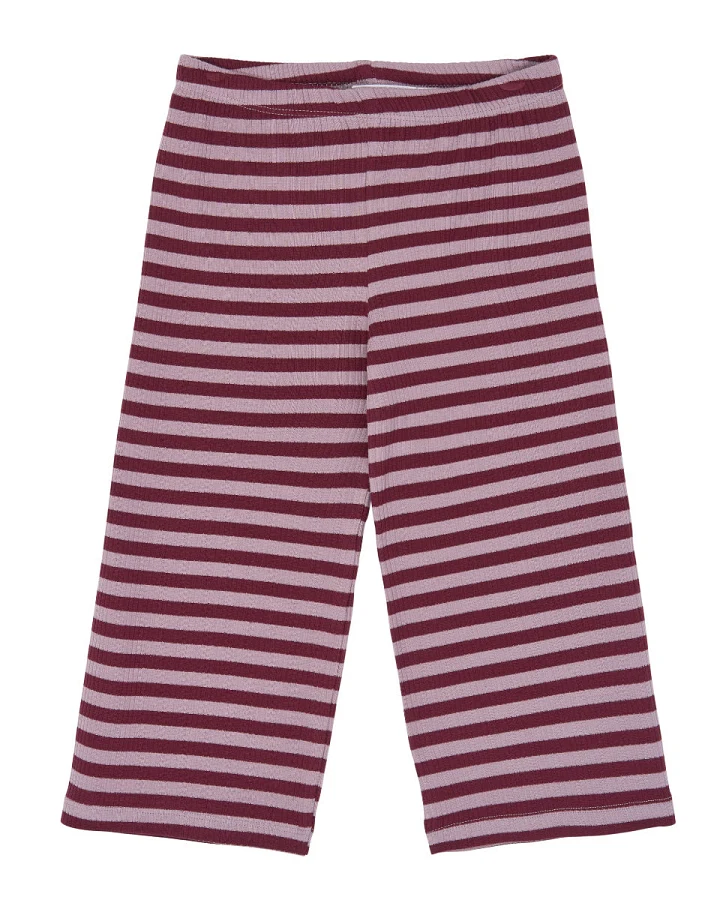The NEW - Ripp-Hose weit mauve gestreift