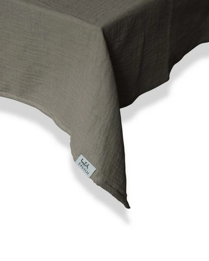 Hutch&Putch Musselin-Tischdecke "Angelina" • Anthrazit