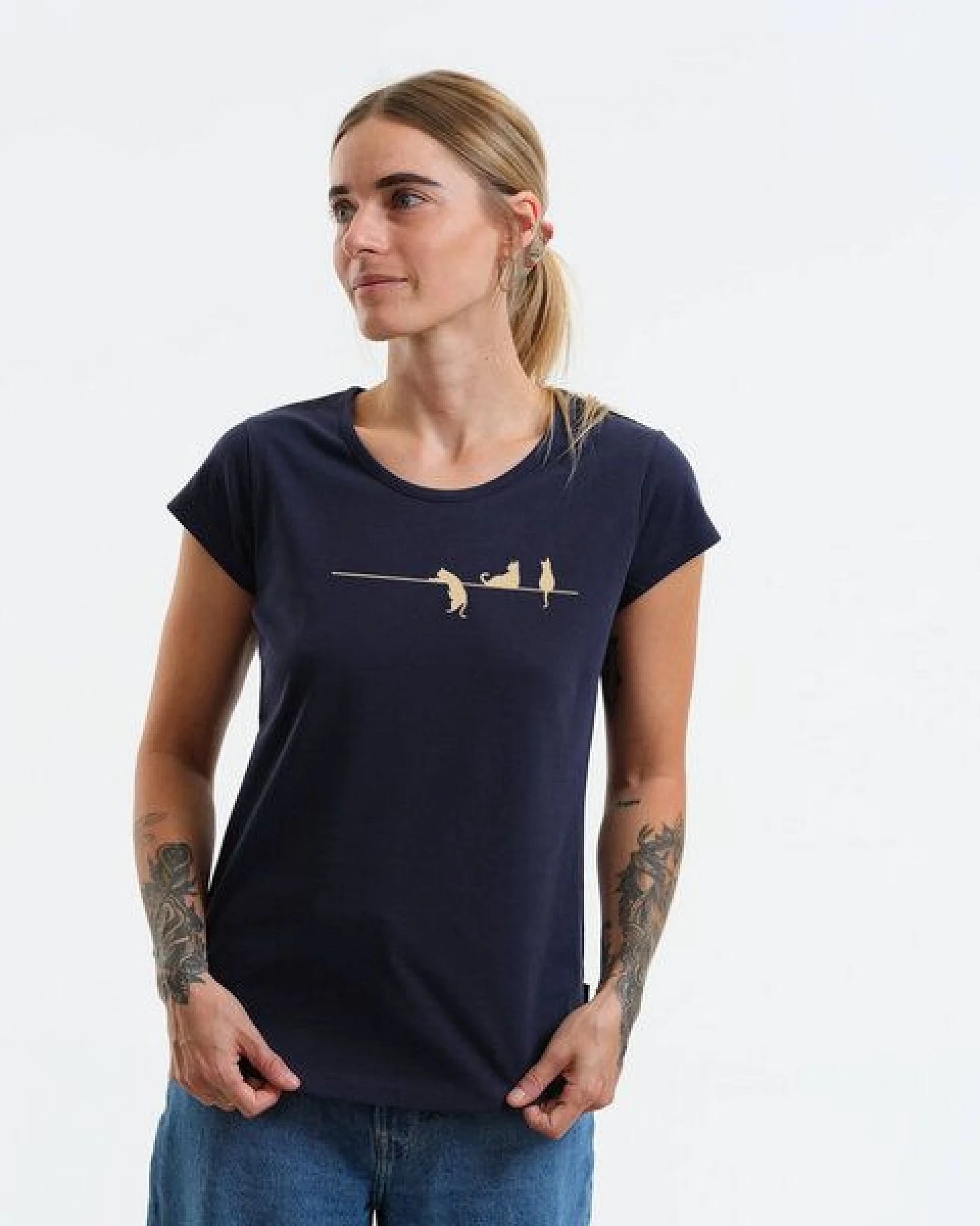 GARY MASH Shirt Asheville Katzen aus Bio-Baumwolle – Ansicht 3