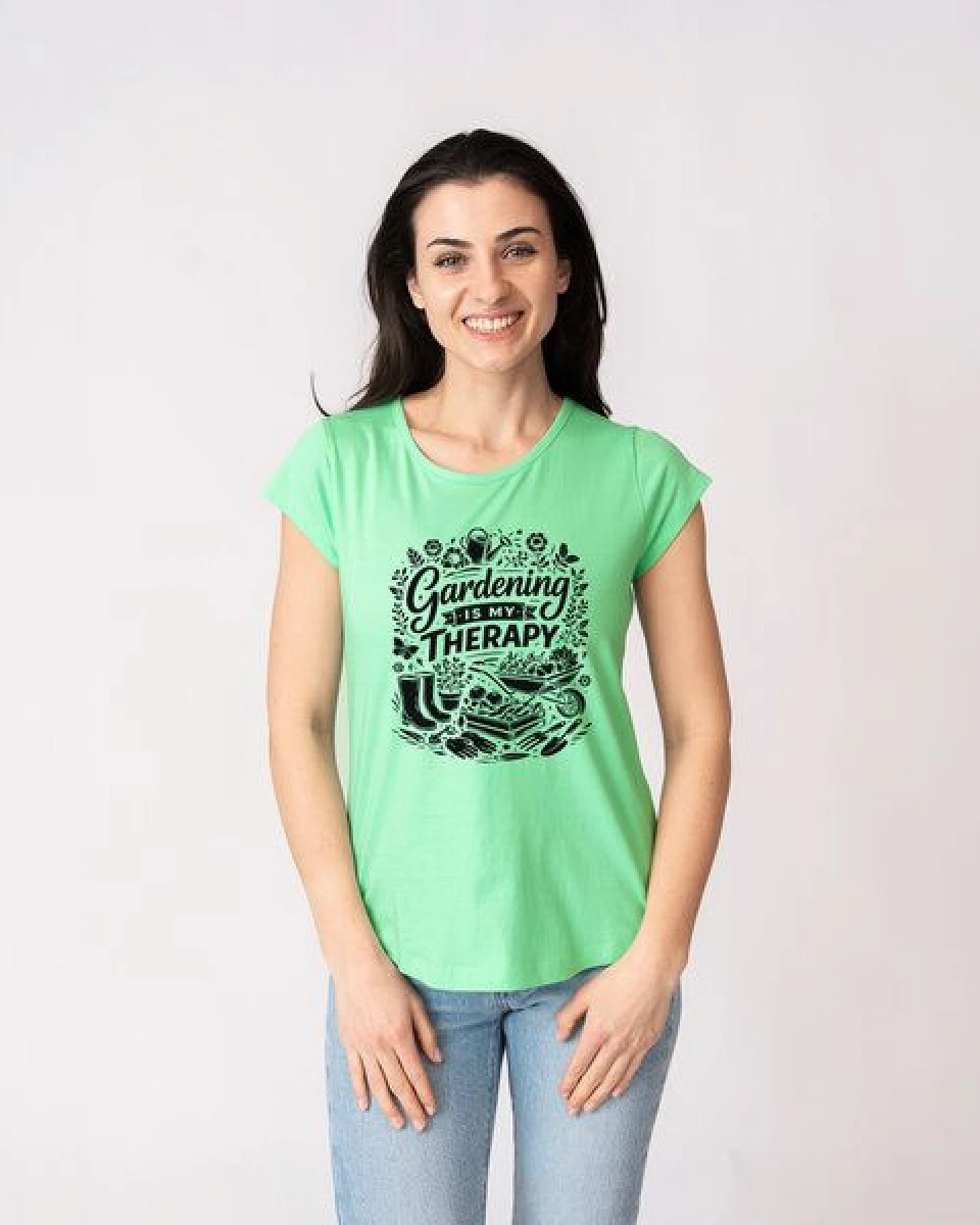 GARY MASH Shirt Asheville Gardening is my therapie aus Bio-Baumwolle – Ansicht 4