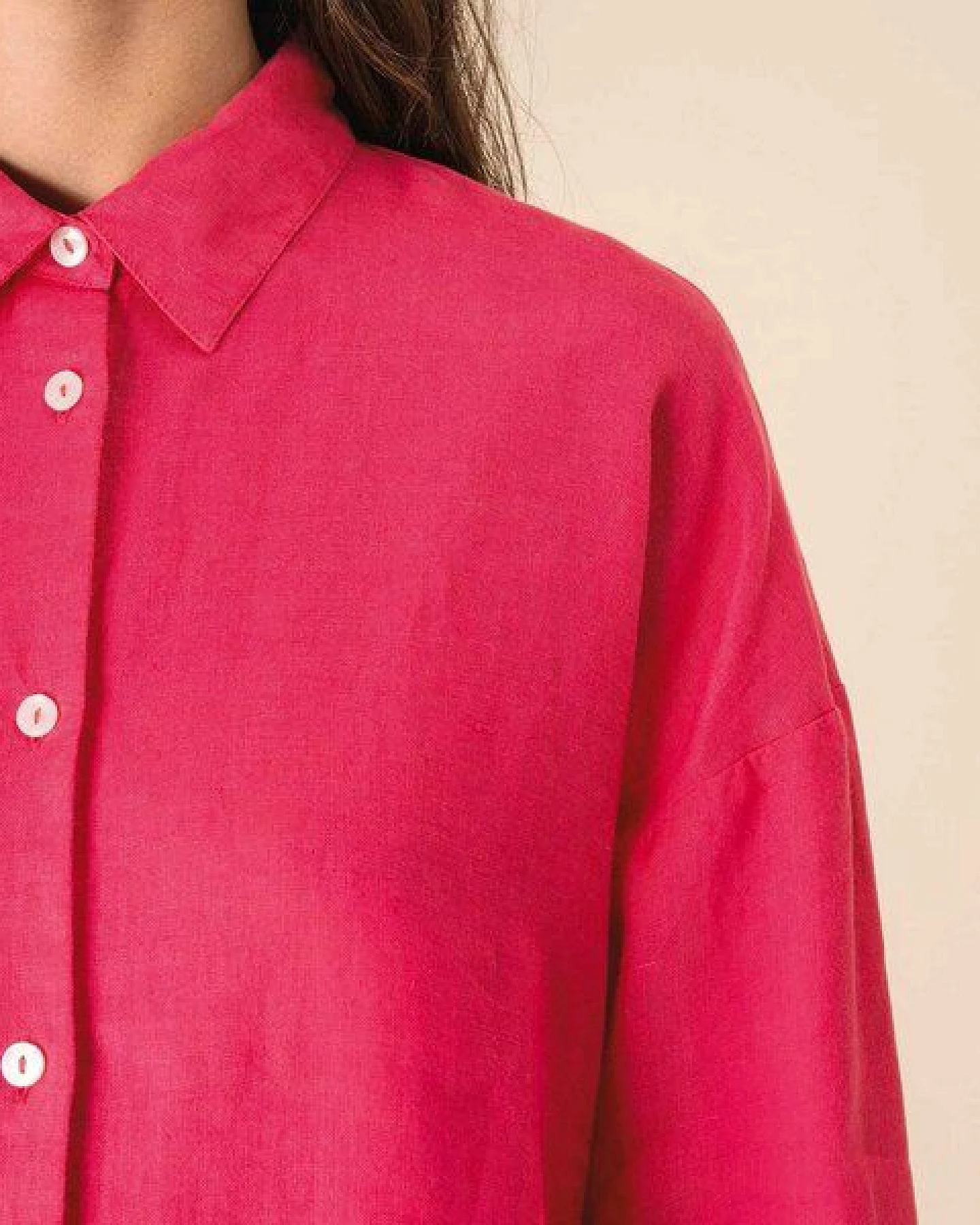 YTWOO Oversized Leinenhemd für Damen – Ansicht 3
