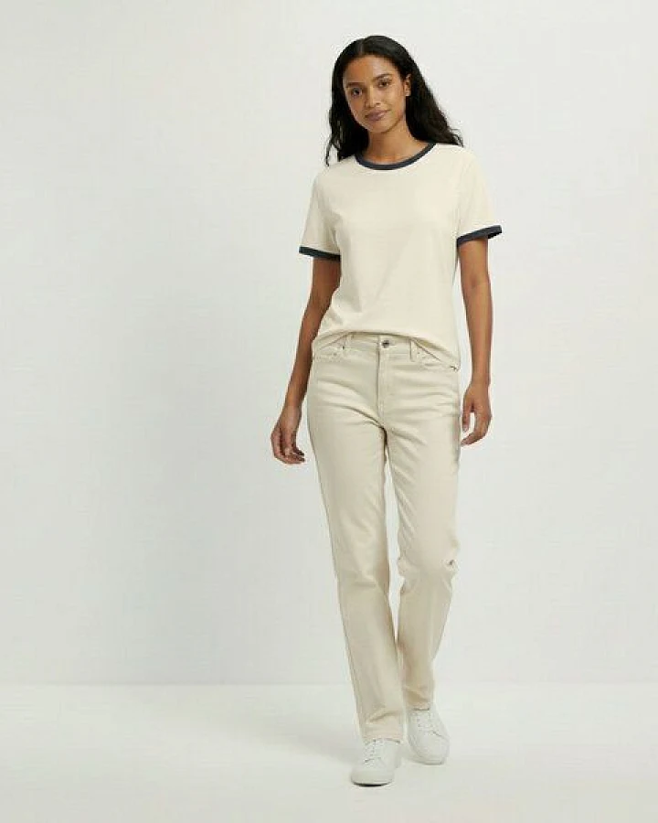 YTWOO Vintage Ringer-T-Shirt Damen