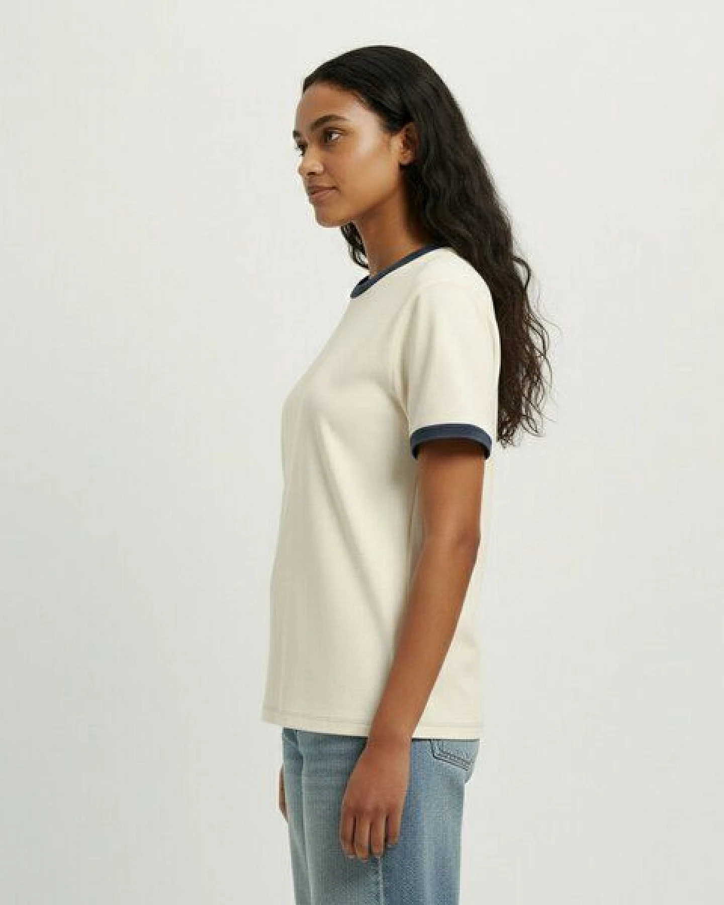 YTWOO Vintage Ringer-T-Shirt Damen – Ansicht 2